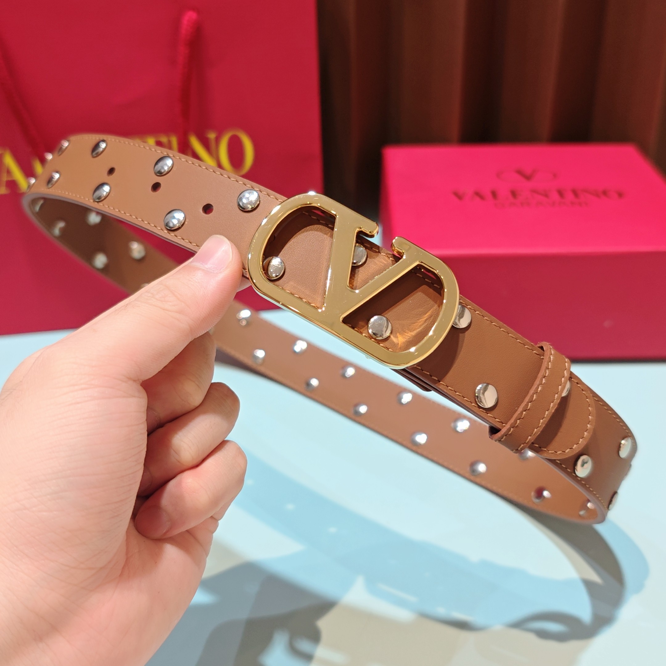 💥💥💥3.0cm 华伦天奴 腰带，双面头层牛皮，长度：75.80.85.90.95.100.105欧，铜