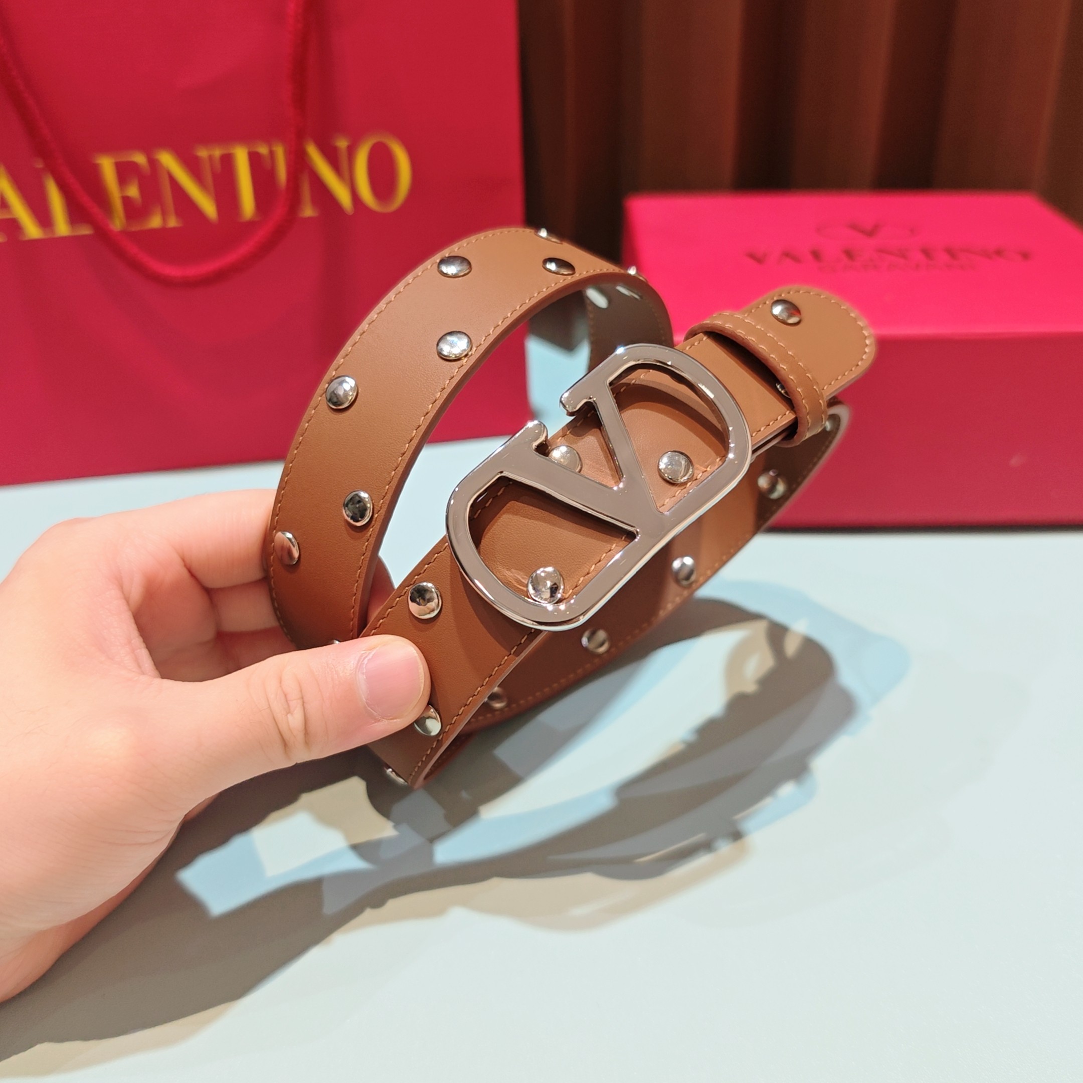 💥💥💥3.0cm 华伦天奴 腰带，双面头层牛皮，长度：75.80.85.90.95.100.105欧，铜