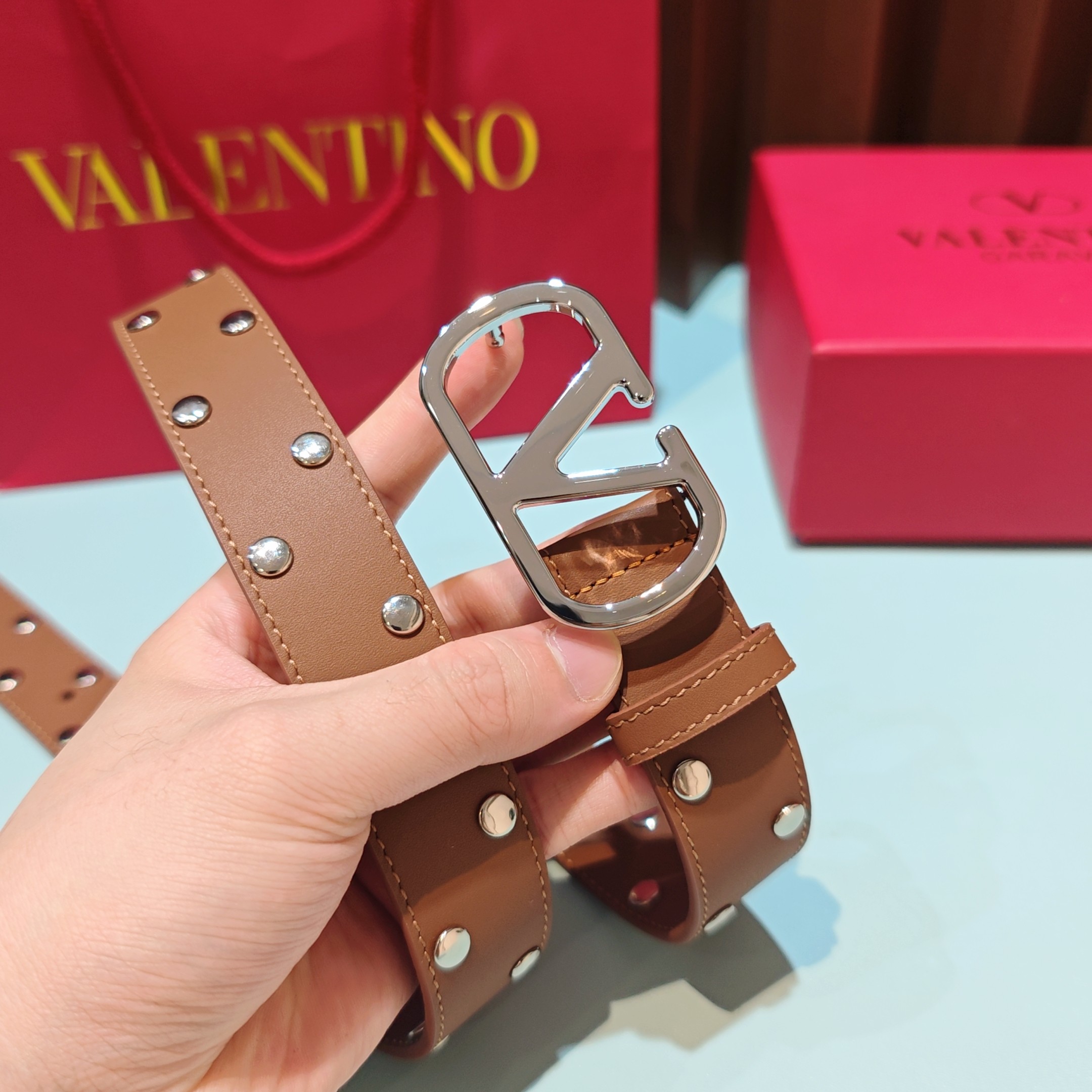 💥💥💥3.0cm 华伦天奴 腰带，双面头层牛皮，长度：75.80.85.90.95.100.105欧，铜