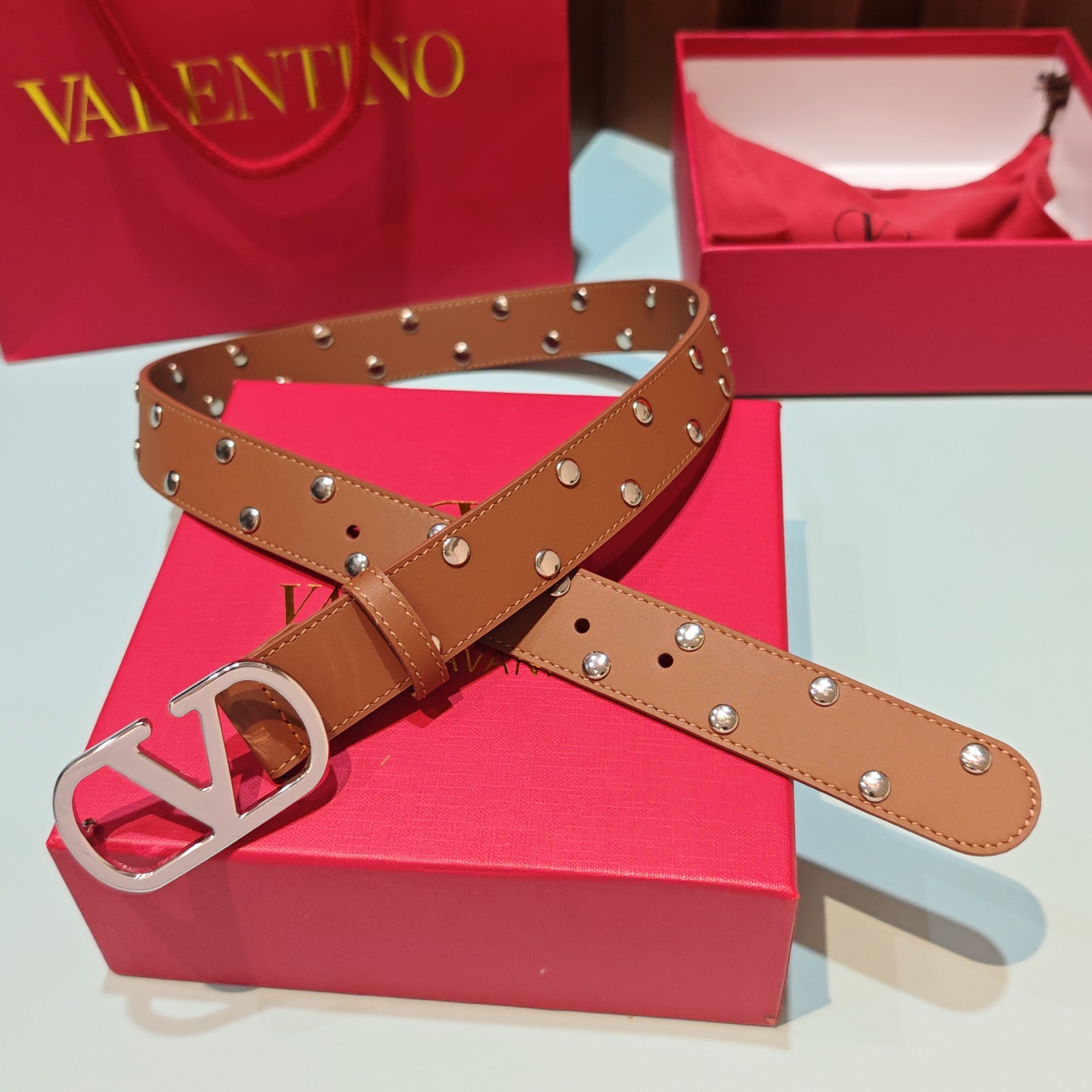 💥💥💥3.0cm 华伦天奴 腰带，双面头层牛皮，长度：75.80.85.90.95.100.105欧，铜