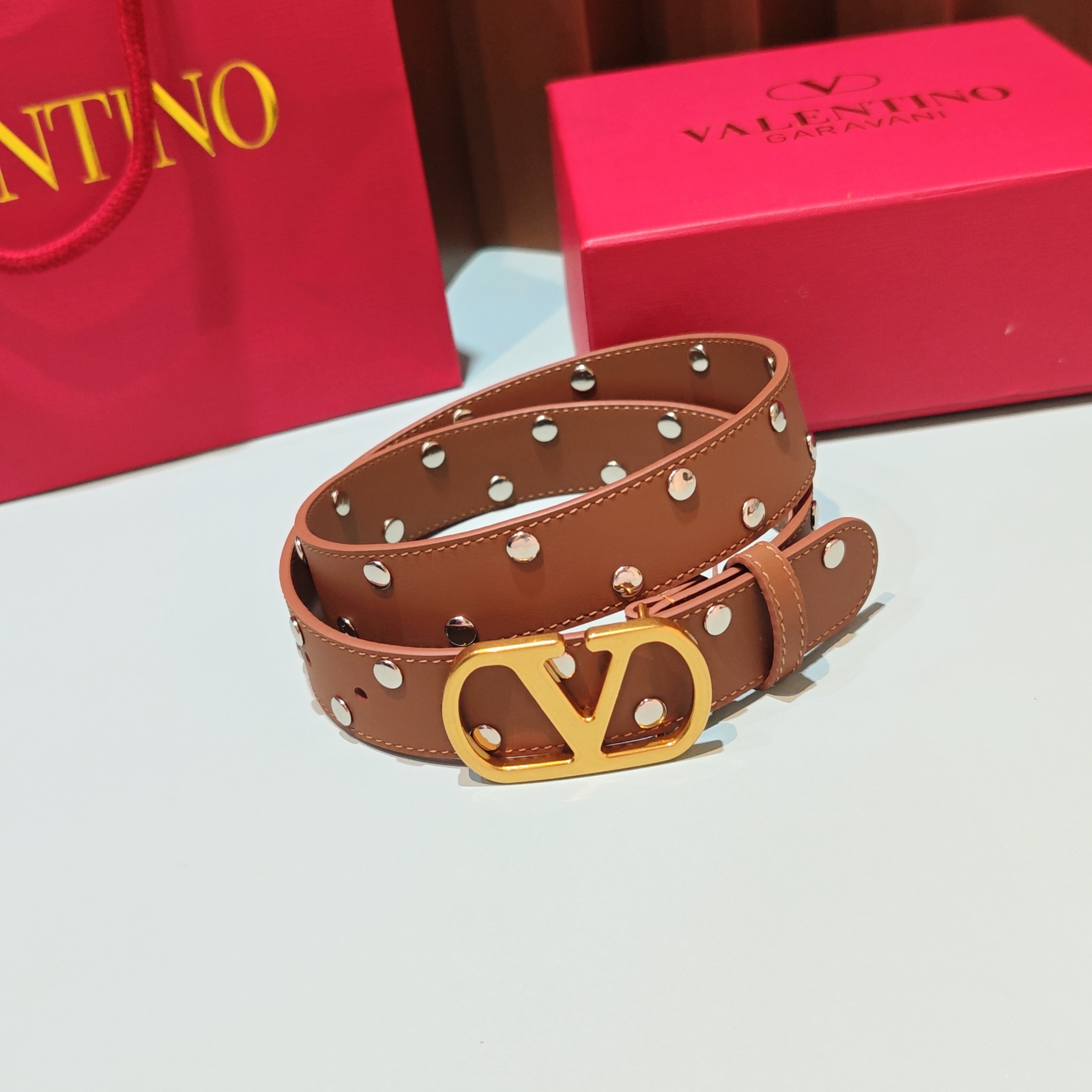 💥💥💥3.0cm 华伦天奴 腰带，双面头层牛皮，长度：75.80.85.90.95.100.105欧，铜