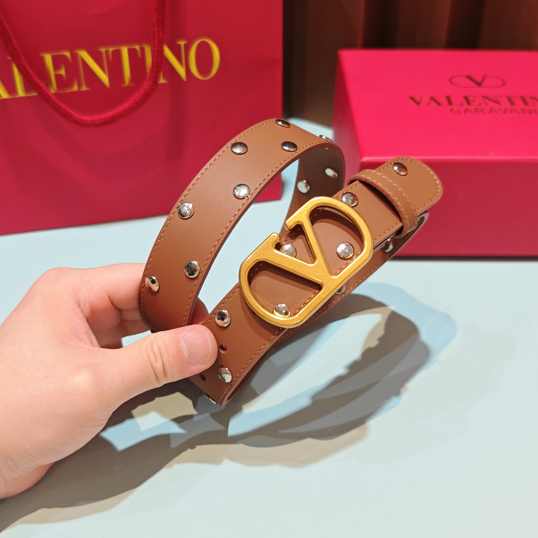 💥💥💥3.0cm 华伦天奴 腰带，双面头层牛皮，长度：75.80.85.90.95.100.105欧，铜