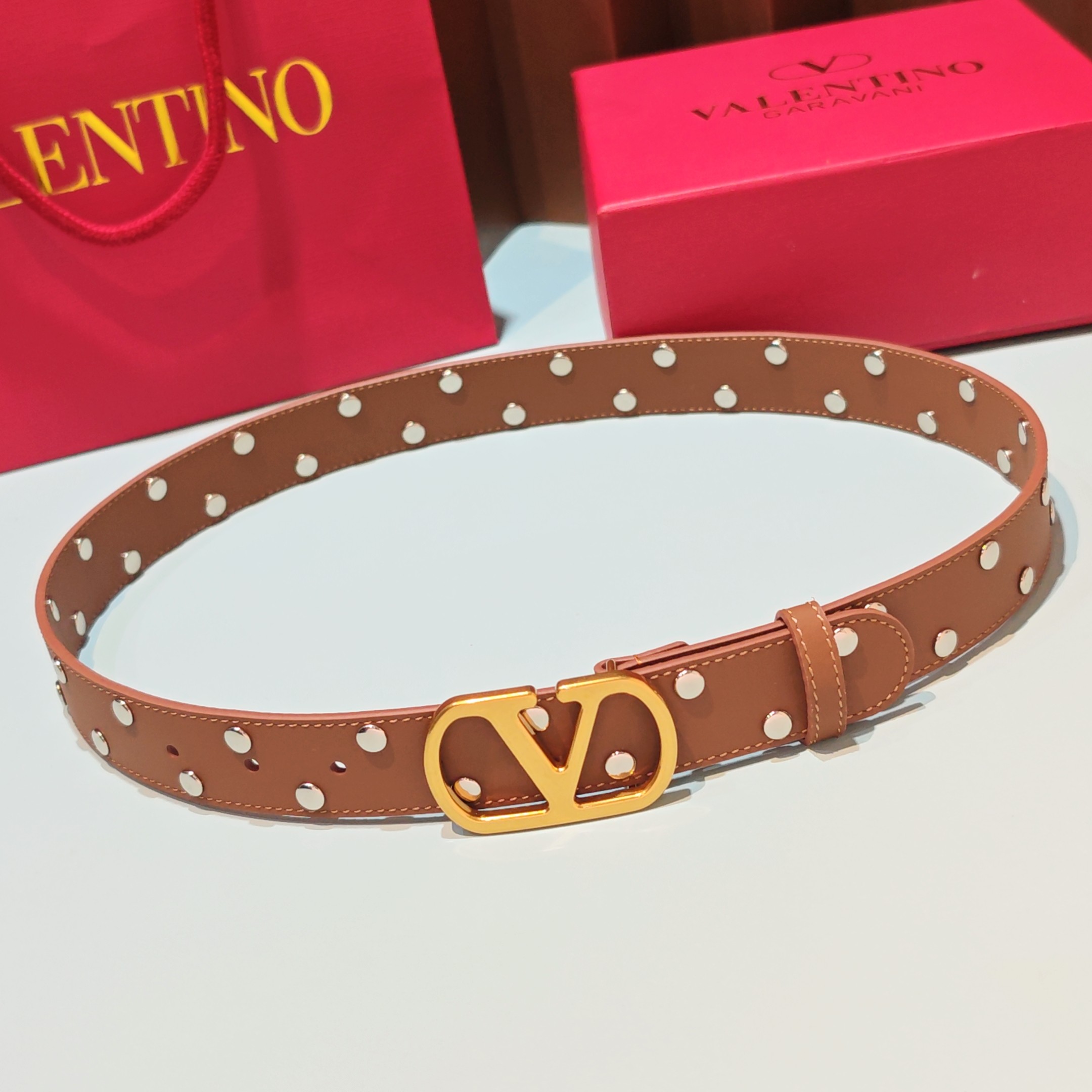 💥💥💥3.0cm 华伦天奴 腰带，双面头层牛皮，长度：75.80.85.90.95.100.105欧，铜