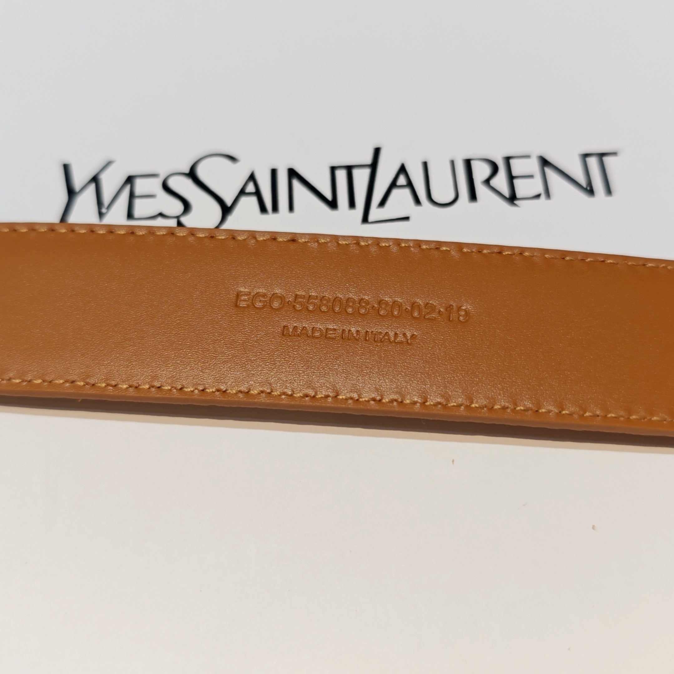 💥💥💥3.0cm 圣罗兰 腰带，双面头层牛皮，长度：75.80.85.90.95.100.105欧，铜五