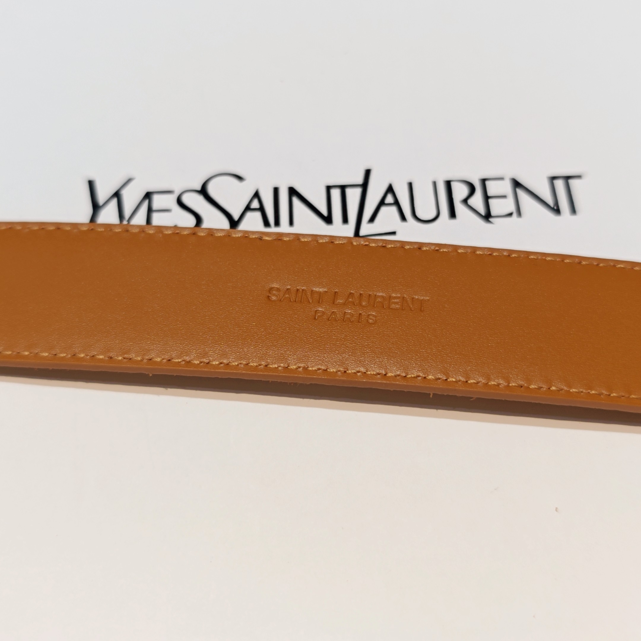 💥💥💥3.0cm 圣罗兰 腰带，双面头层牛皮，长度：75.80.85.90.95.100.105欧，铜五