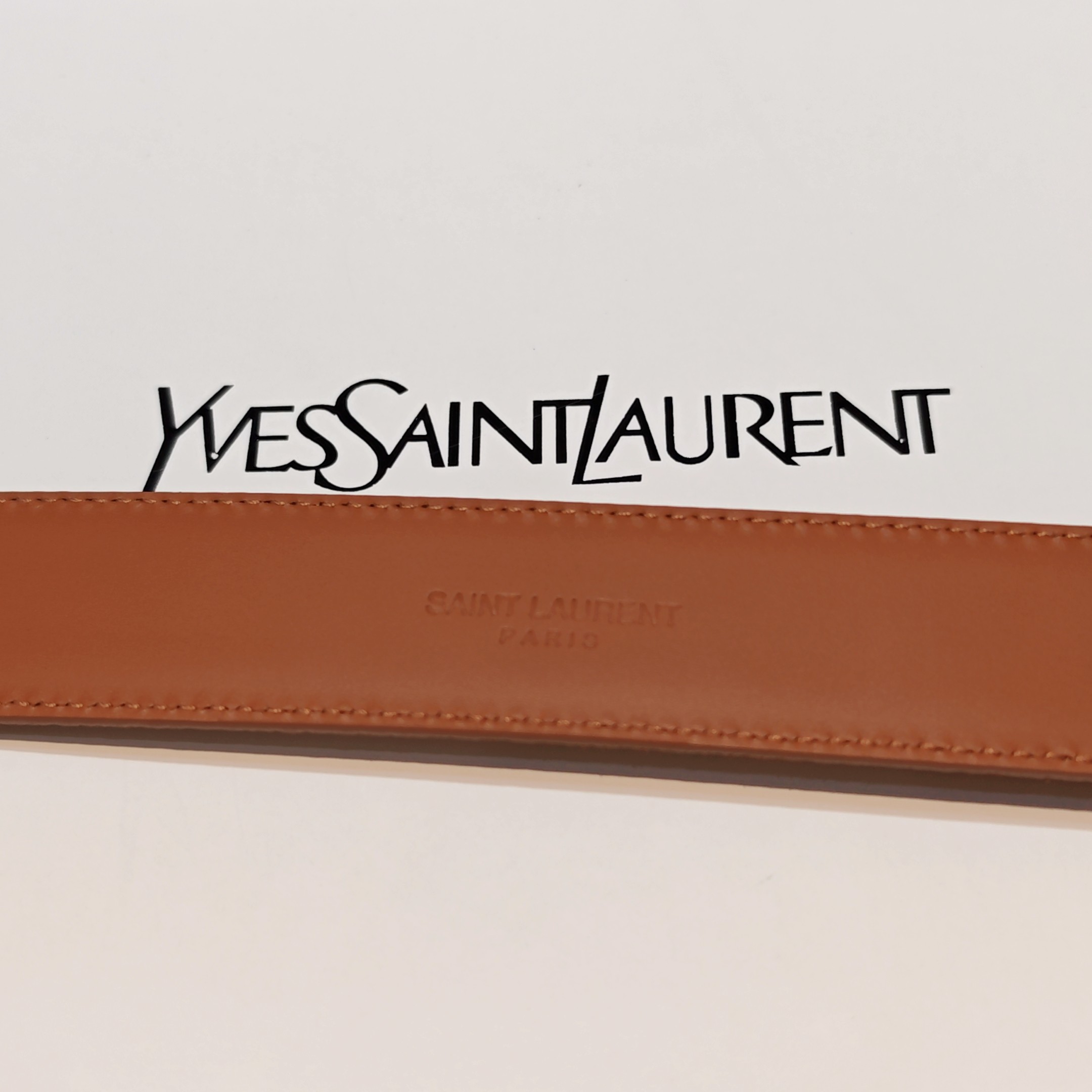 💥💥💥3.0cm 圣罗兰 腰带，双面头层牛皮，长度：75.80.85.90.95.100.105欧，铜五