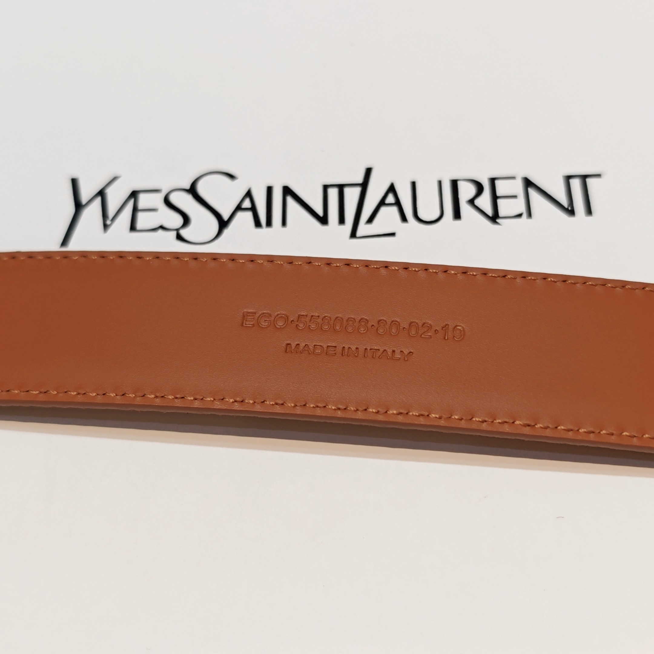 💥💥💥3.0cm 圣罗兰 腰带，双面头层牛皮，长度：75.80.85.90.95.100.105欧，铜五