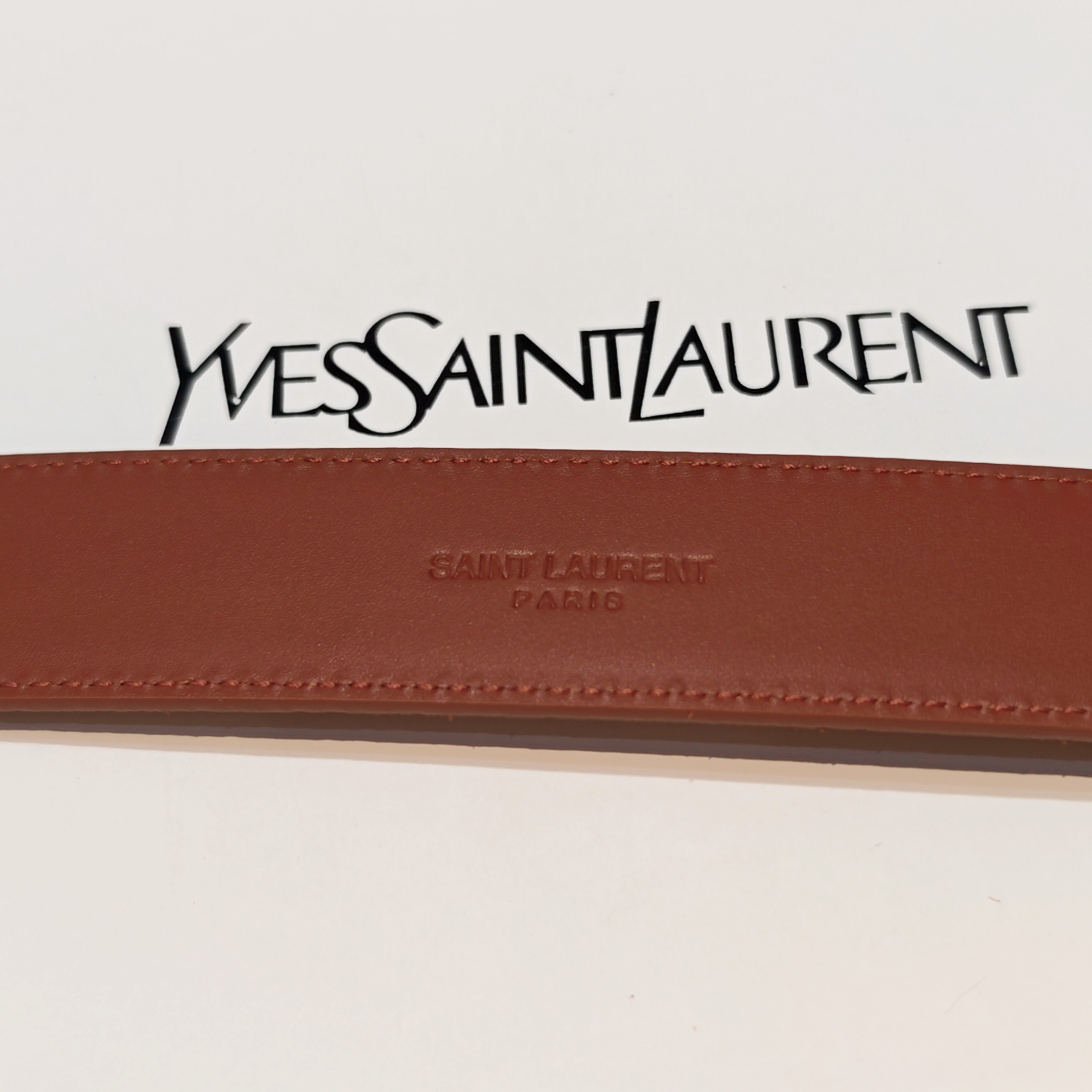 💥💥💥3.0cm 圣罗兰 腰带，双面头层牛皮，长度：75.80.85.90.95.100.105欧，铜五