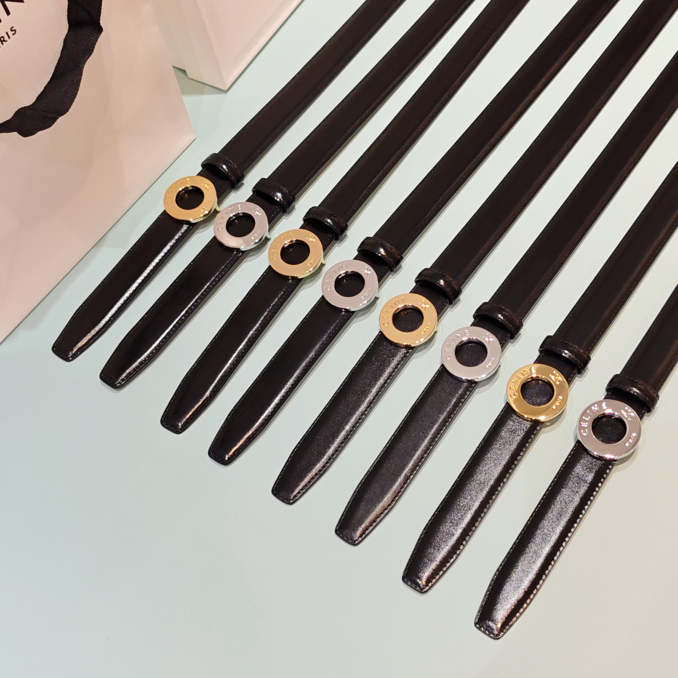 💥💥💥2.5cm赛琳腰带，双面头层牛皮，长度：75.80.85.90.95.100.欧，铜五金扣原版开模