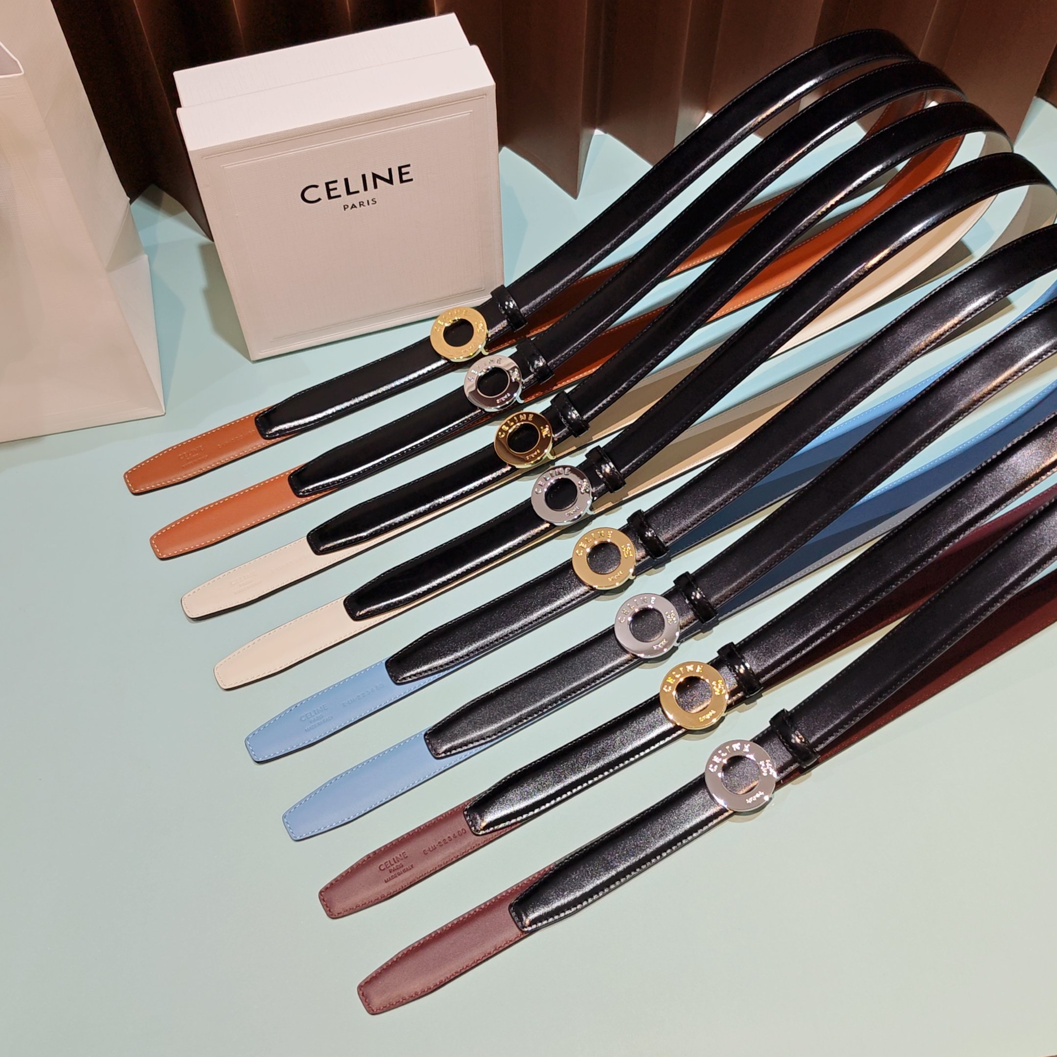 💥💥💥2.5cm赛琳腰带，双面头层牛皮，长度：75.80.85.90.95.100.欧，铜五金扣原版开模