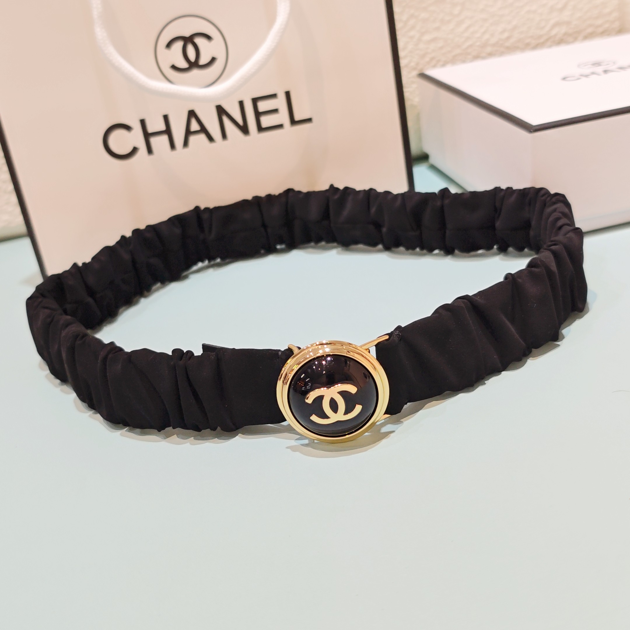 💥💥💥3.0cm香奈儿腰带弹力带，头层羊皮，长度：65.70.75.80.85.90.欧，铜五金珍珠扣 