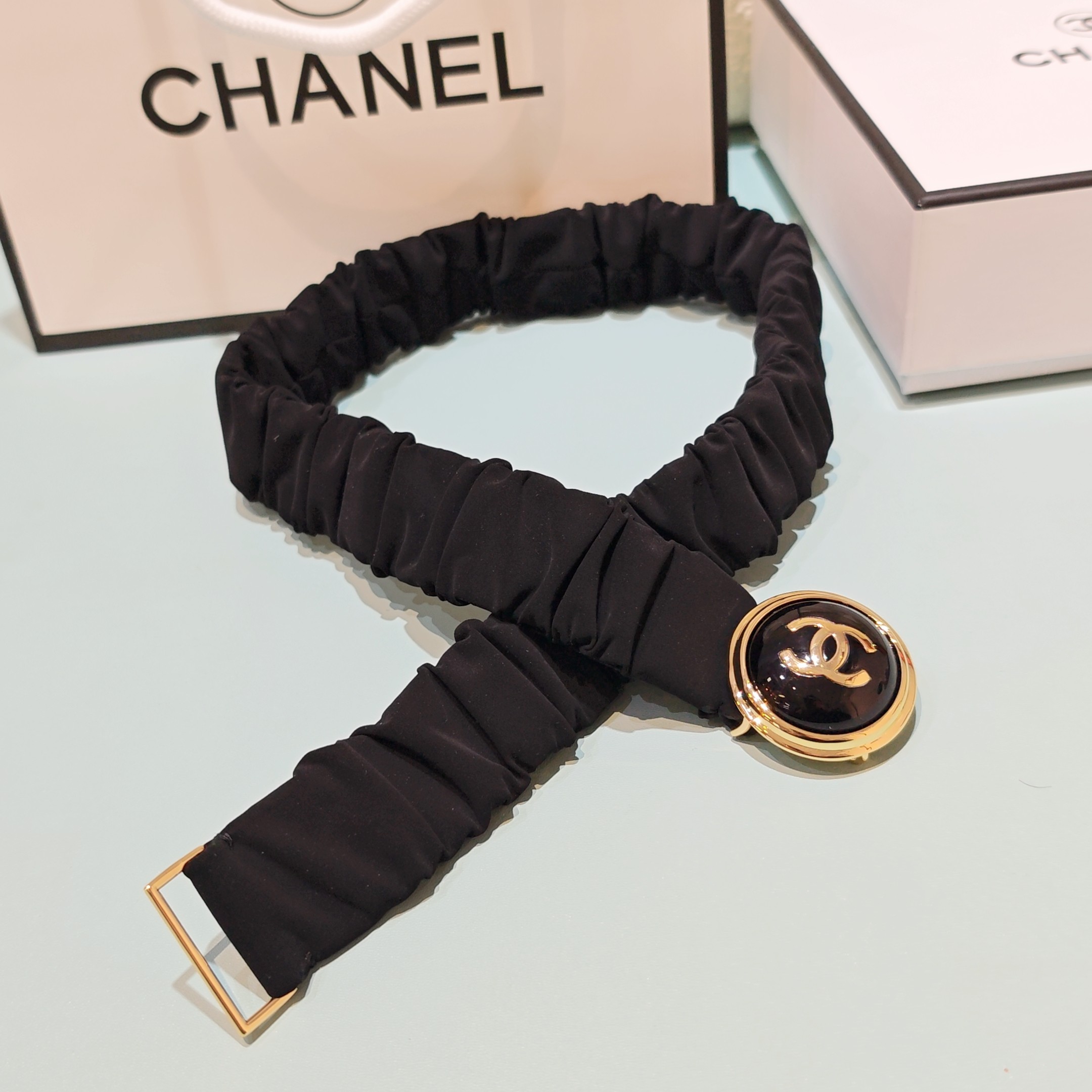 💥💥💥3.0cm香奈儿腰带弹力带，头层羊皮，长度：65.70.75.80.85.90.欧，铜五金珍珠扣 