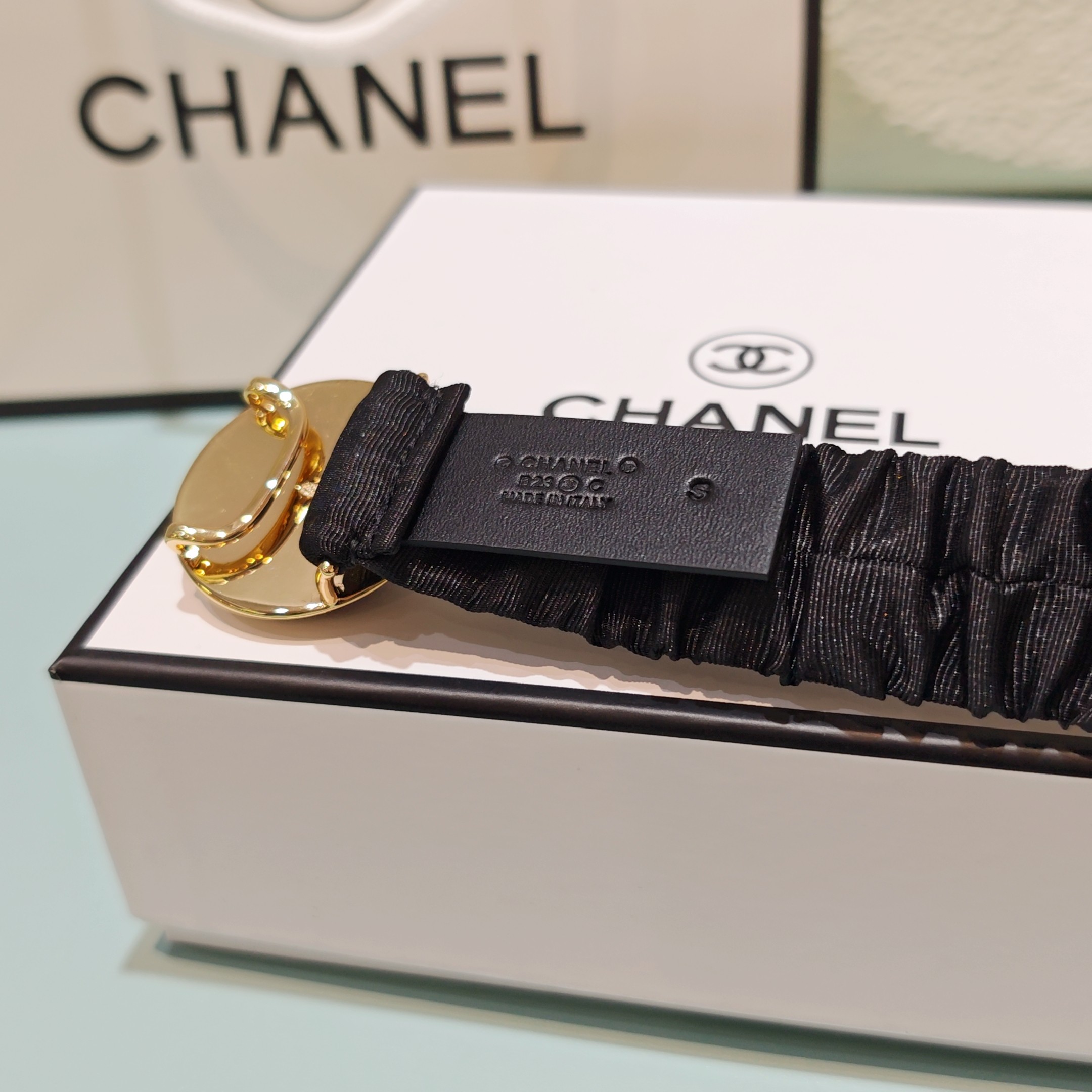 💥💥💥3.0cm香奈儿腰带弹力带，头层羊皮，长度：65.70.75.80.85.90.欧，铜五金珍珠扣 