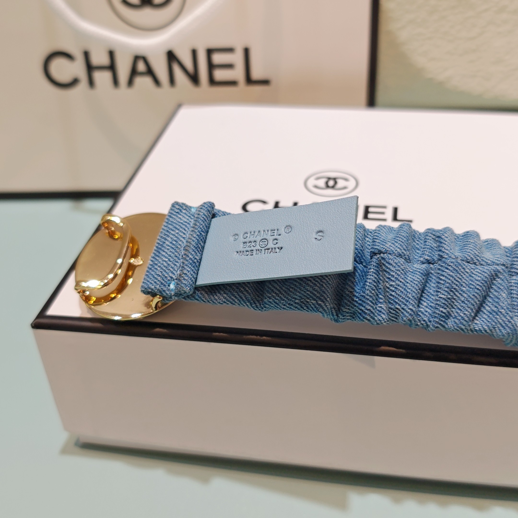 💥💥💥3.0cm香奈儿腰带弹力带，头层羊皮，长度：65.70.75.80.85.90.欧，铜五金珍珠扣 