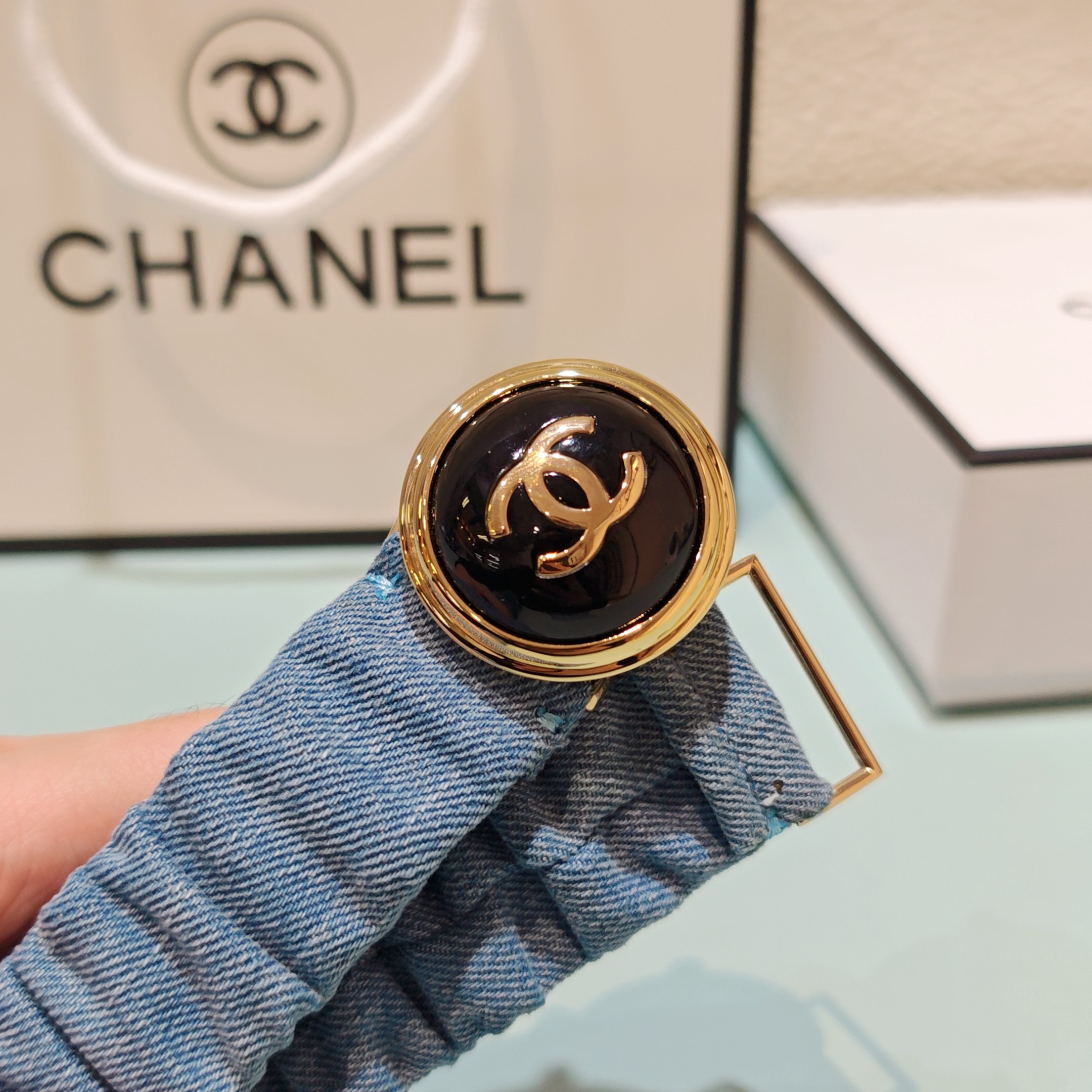 💥💥💥3.0cm香奈儿腰带弹力带，头层羊皮，长度：65.70.75.80.85.90.欧，铜五金珍珠扣 