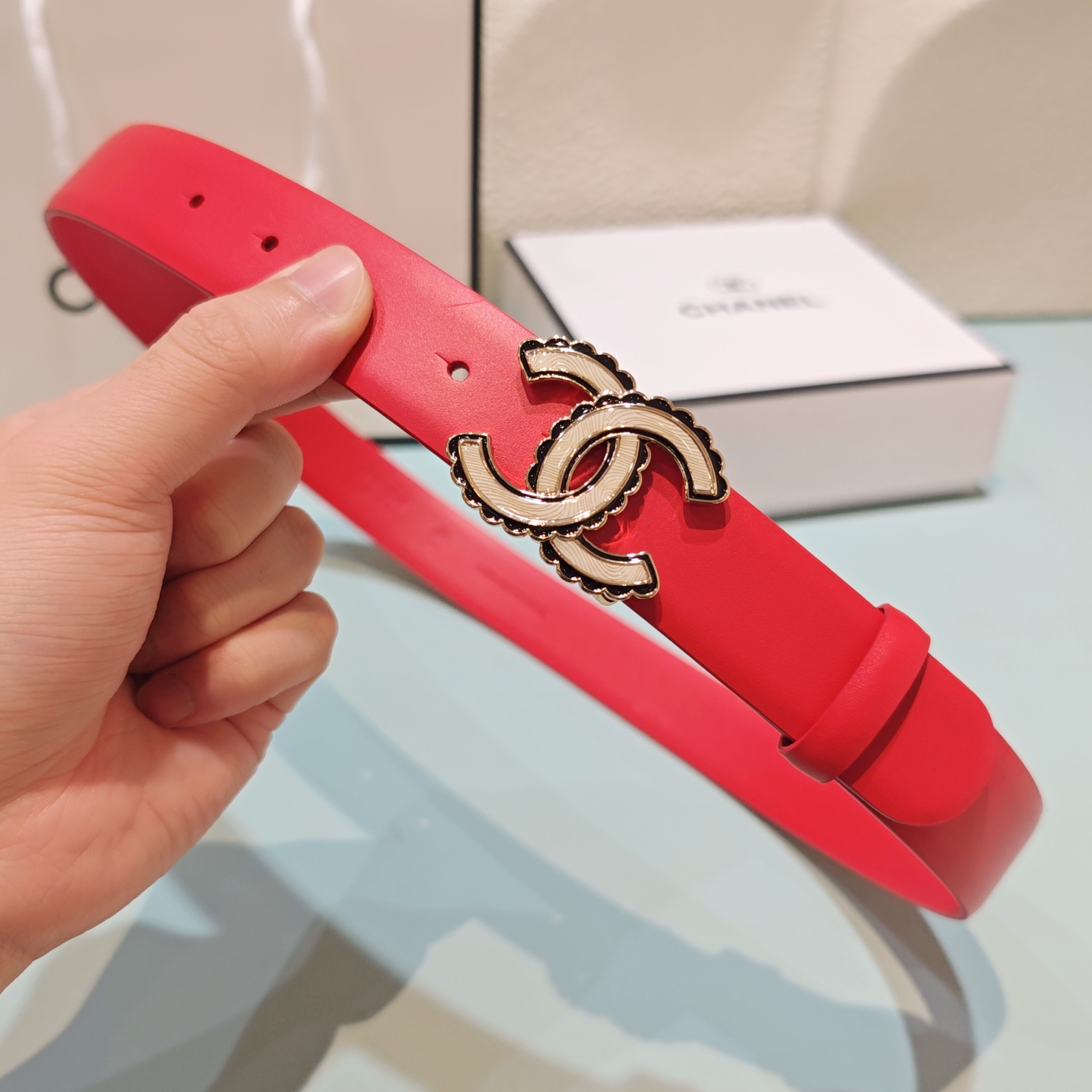 💥💥💥3.0cm香奈儿腰带，头层牛皮，长度：75.80.85.90.95.100.欧，铜五金扣原版开模定