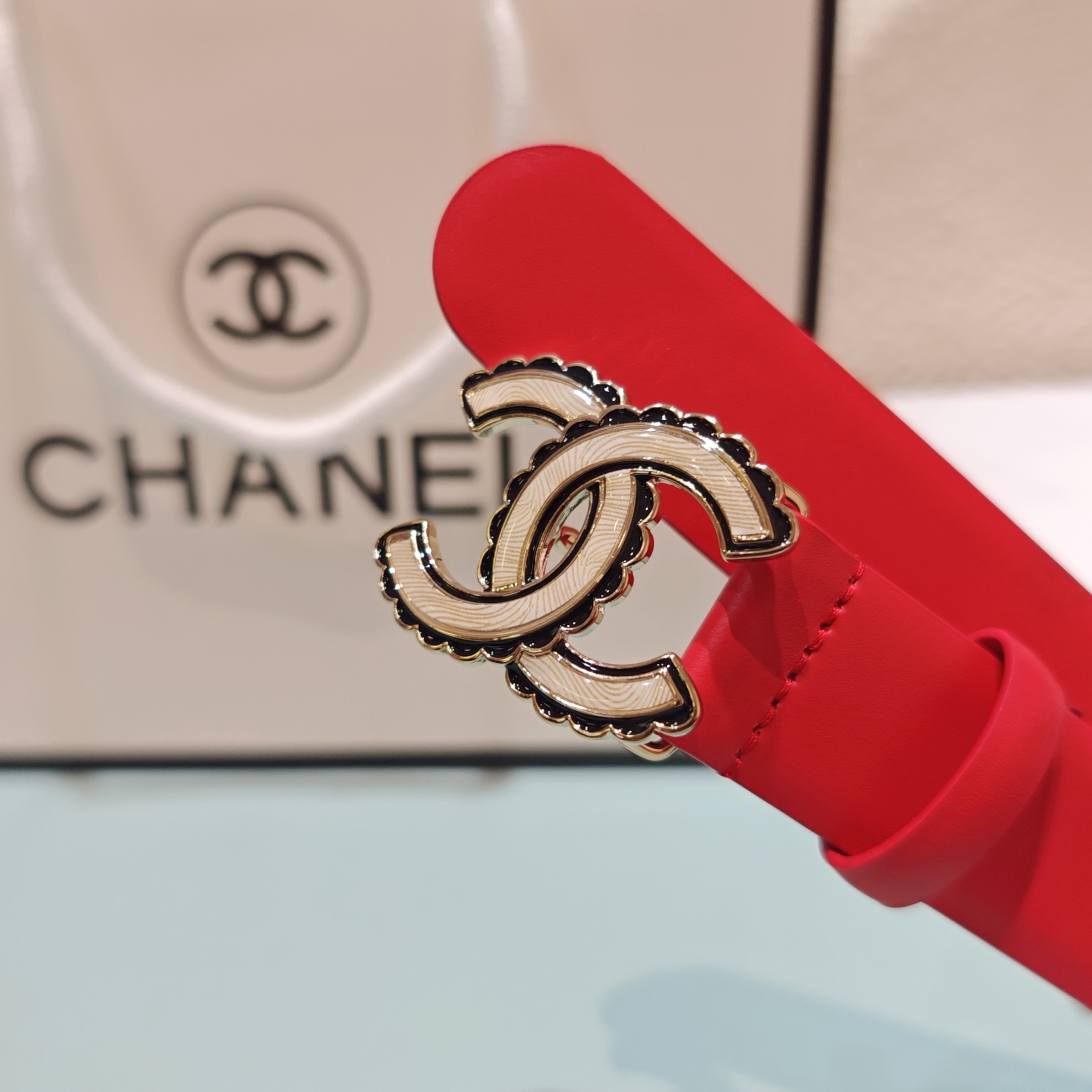 💥💥💥3.0cm香奈儿腰带，头层牛皮，长度：75.80.85.90.95.100.欧，铜五金扣原版开模定