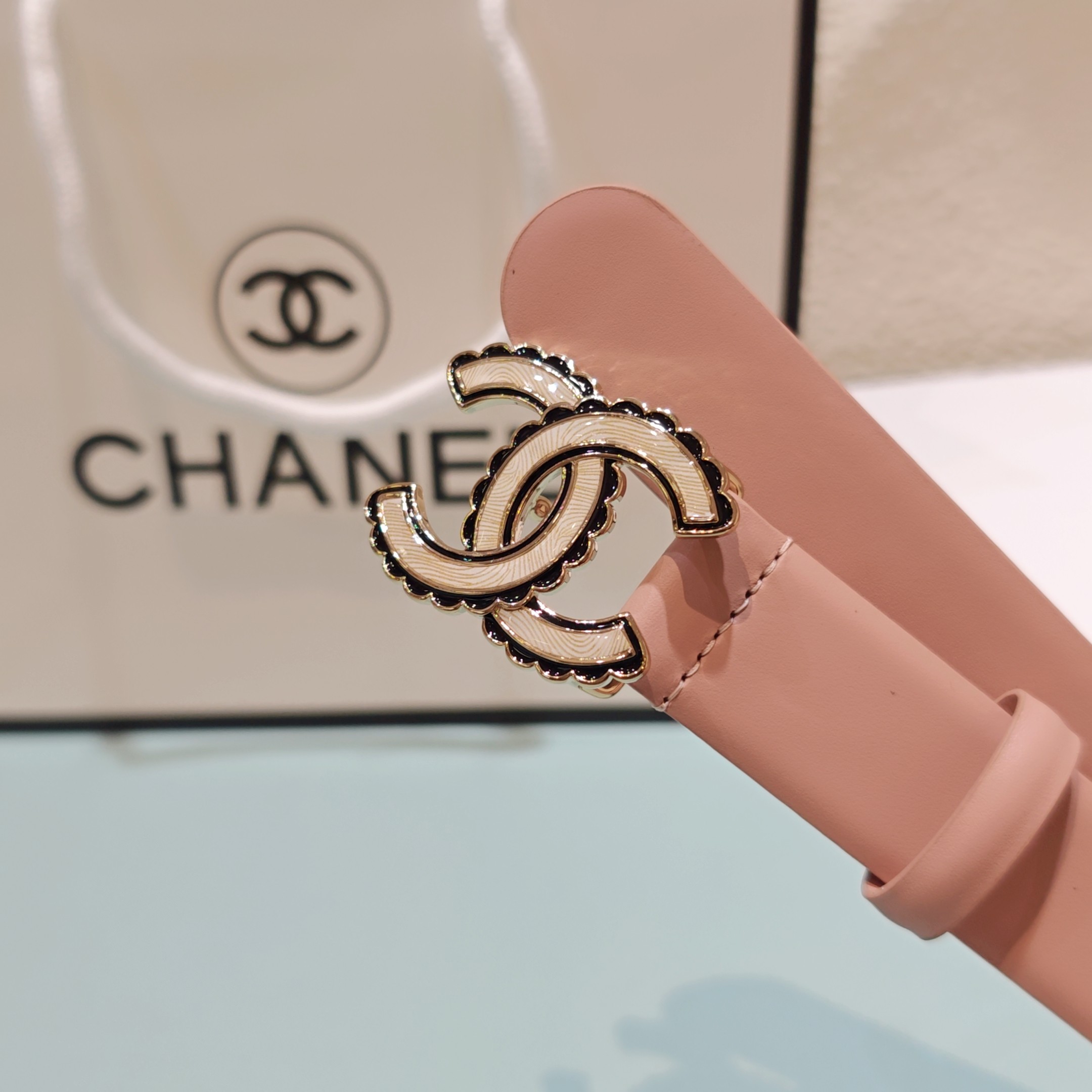 💥💥💥3.0cm香奈儿腰带，头层牛皮，长度：75.80.85.90.95.100.欧，铜五金扣原版开模定