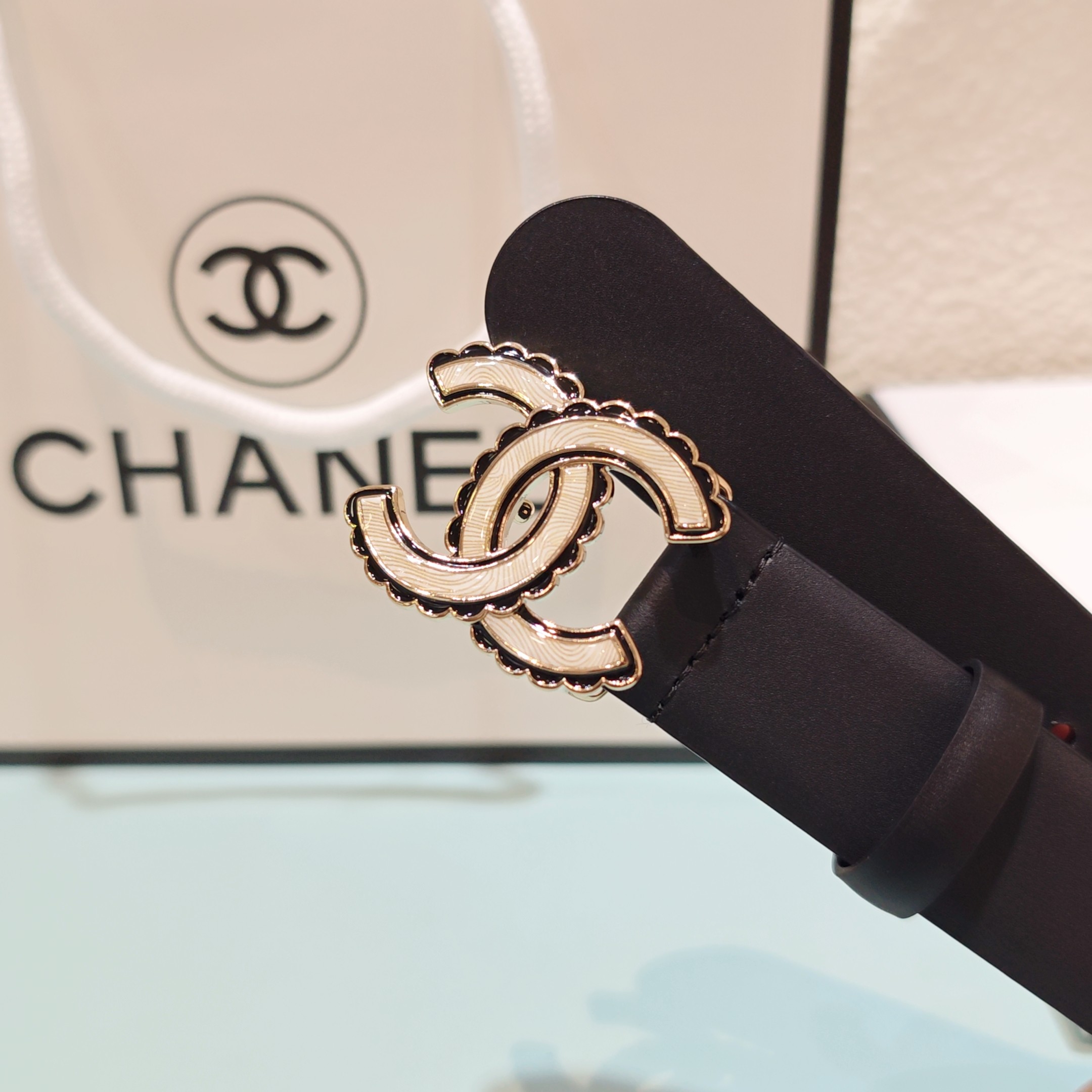 💥💥💥3.0cm香奈儿腰带，头层牛皮，长度：75.80.85.90.95.100.欧，铜五金扣原版开模定