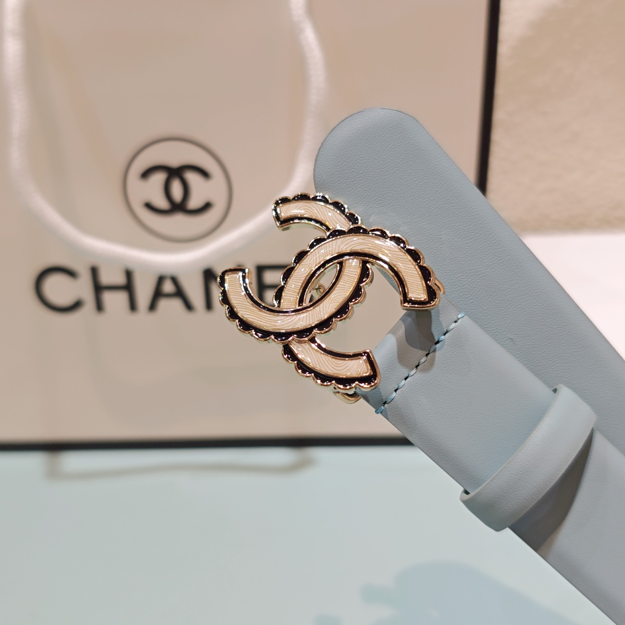 💥💥💥3.0cm香奈儿腰带，头层牛皮，长度：75.80.85.90.95.100.欧，铜五金扣原版开模定