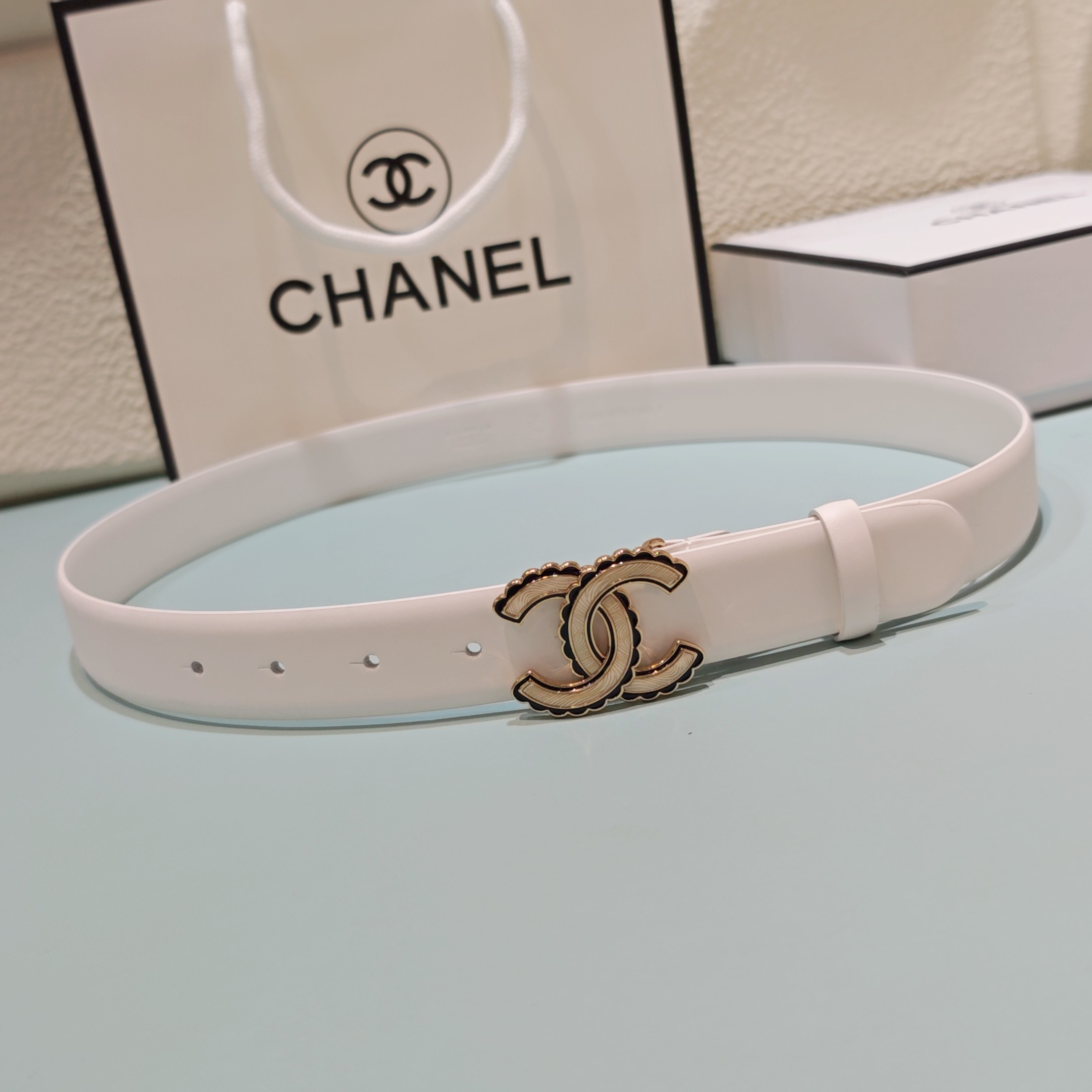 💥💥💥3.0cm香奈儿腰带，头层牛皮，长度：75.80.85.90.95.100.欧，铜五金扣原版开模定