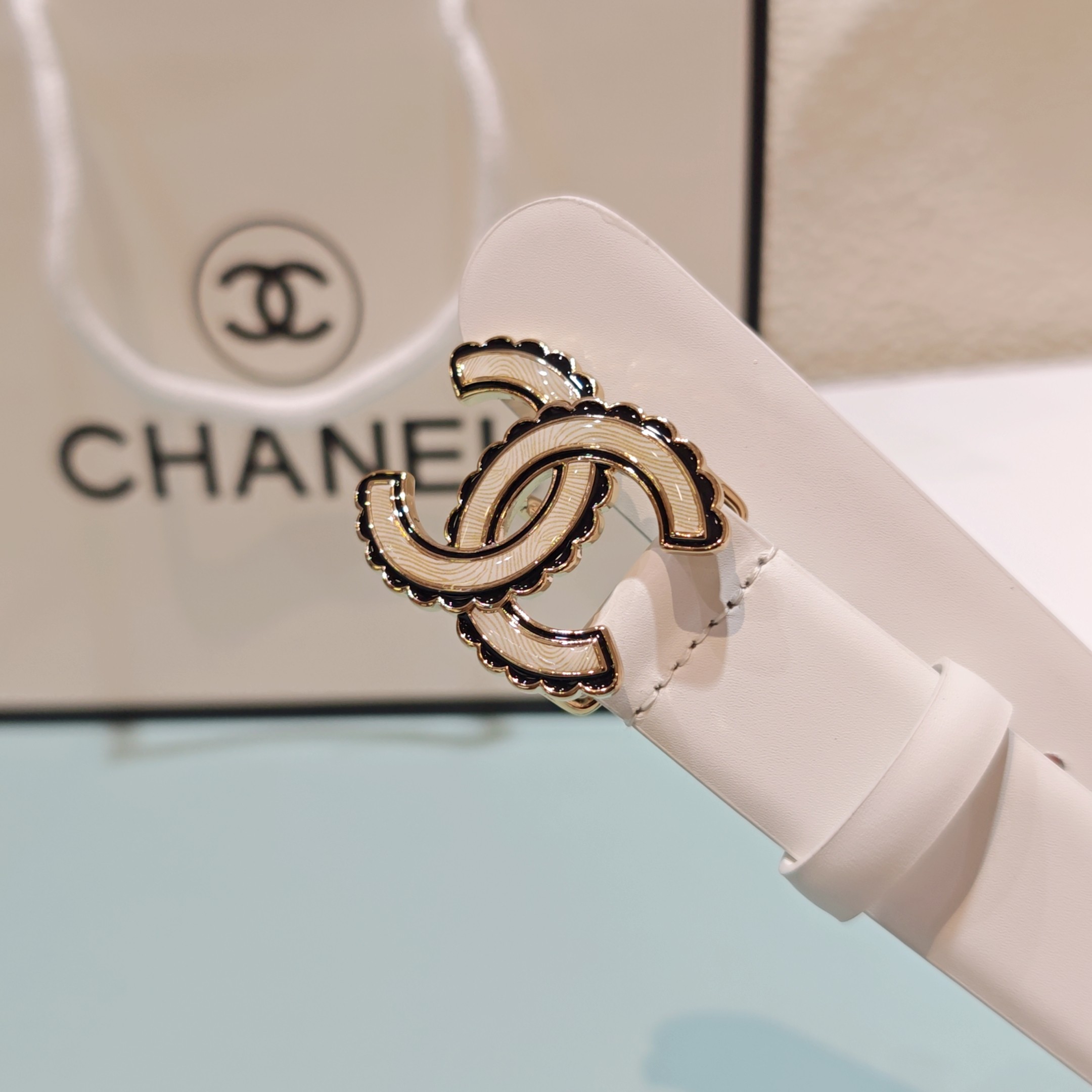 💥💥💥3.0cm香奈儿腰带，头层牛皮，长度：75.80.85.90.95.100.欧，铜五金扣原版开模定