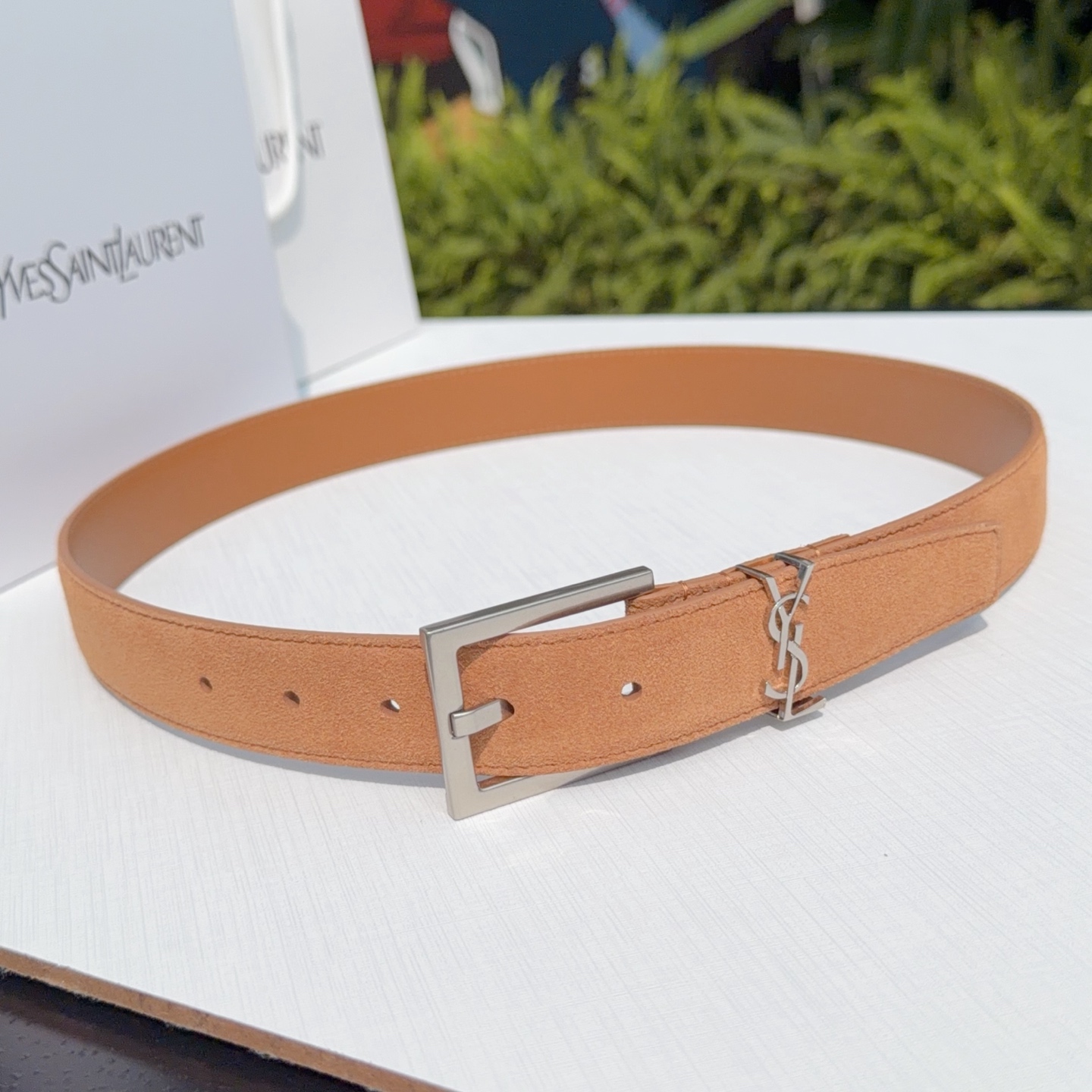 NO:741983,Original order 3.0cm Saint Laurent belt, suede, first layer cowhide, length 75.80.85.90.95.100.105 euros, original copper hardware buckle molded and customized, belt, saint laurent, cowhide19860909原单 3.0cm 圣罗兰 腰带,绒面,头层牛皮,长度75.80.85.90.95.100.105欧,铜五金扣原版开模定制,皮带,saint laurent,cowhide,Belt
