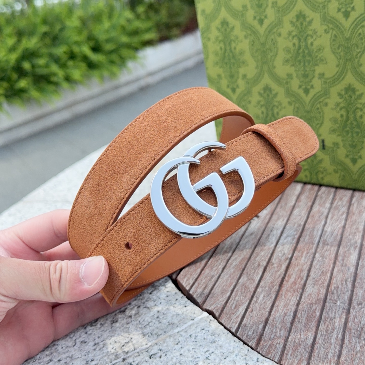 💥💥💥3.0cm 古驰 腰带，绒面，头层牛皮，长度：75.80.85.90.95.100.105欧，铜五