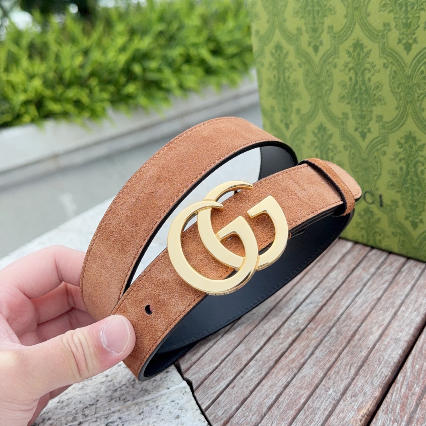 💥💥💥3.0cm 古驰 腰带，绒面，头层牛皮，长度：75.80.85.90.95.100.105欧，铜五