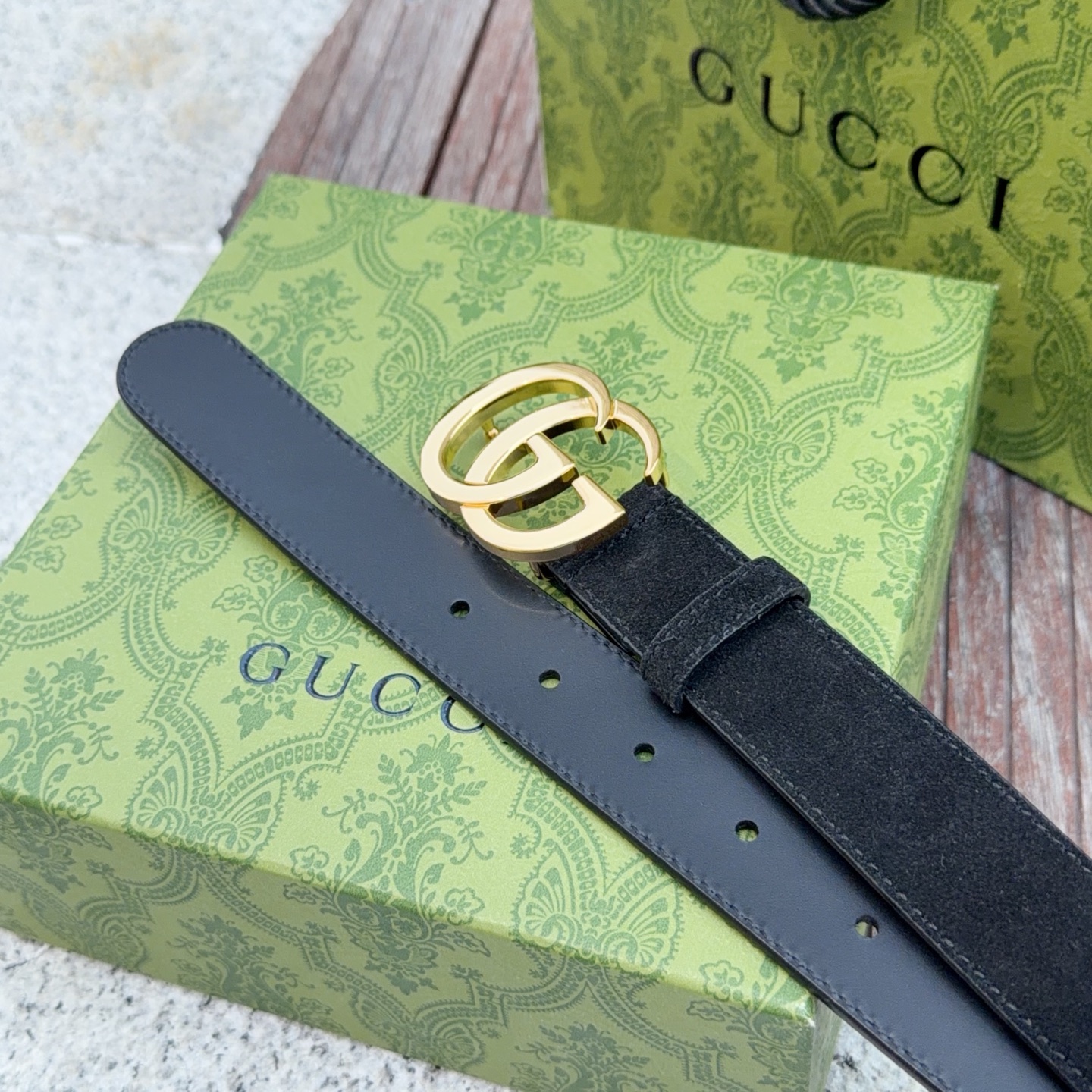 💥💥💥3.0cm 古驰 腰带，绒面，头层牛皮，长度：75.80.85.90.95.100.105欧，铜五