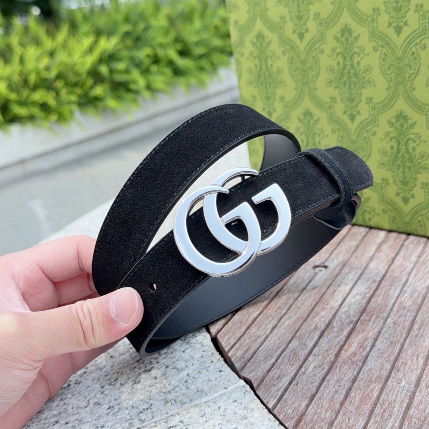 💥💥💥3.0cm 古驰 腰带，绒面，头层牛皮，长度：75.80.85.90.95.100.105欧，铜五