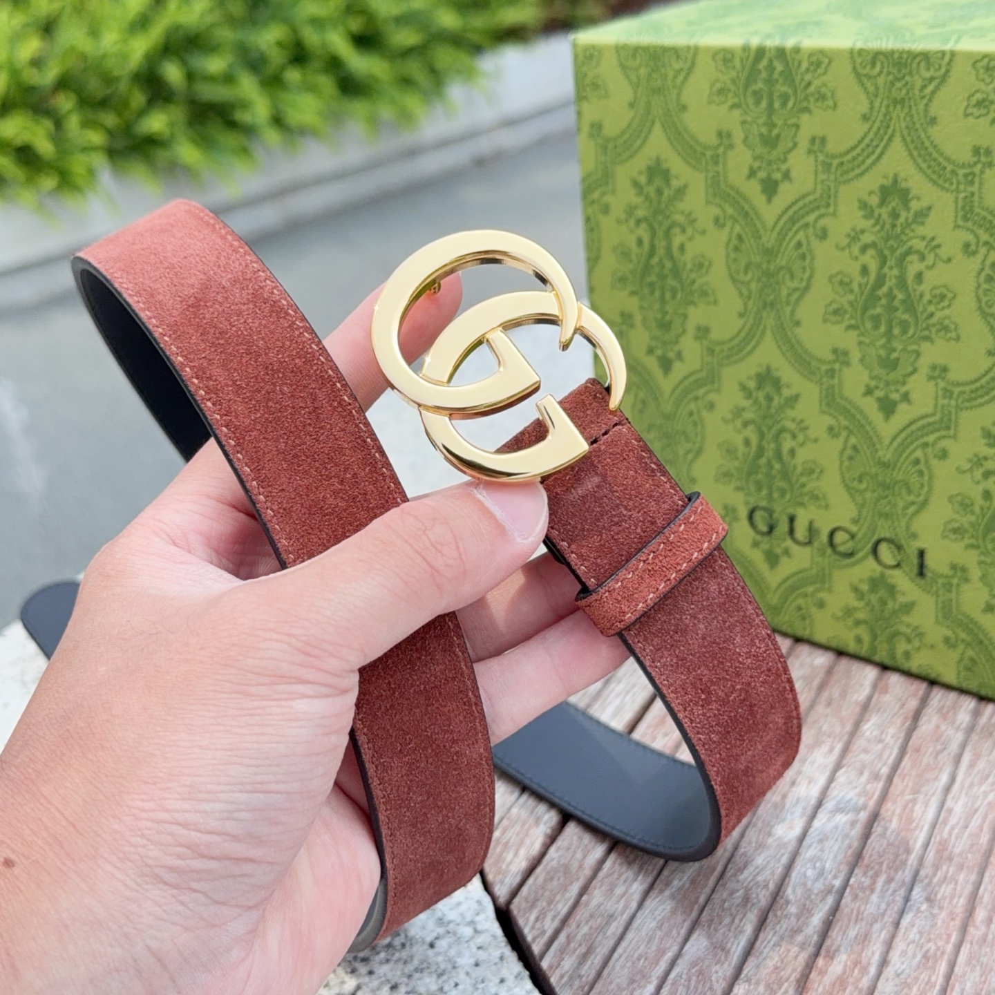 💥💥💥3.0cm 古驰 腰带，绒面，头层牛皮，长度：75.80.85.90.95.100.105欧，铜五