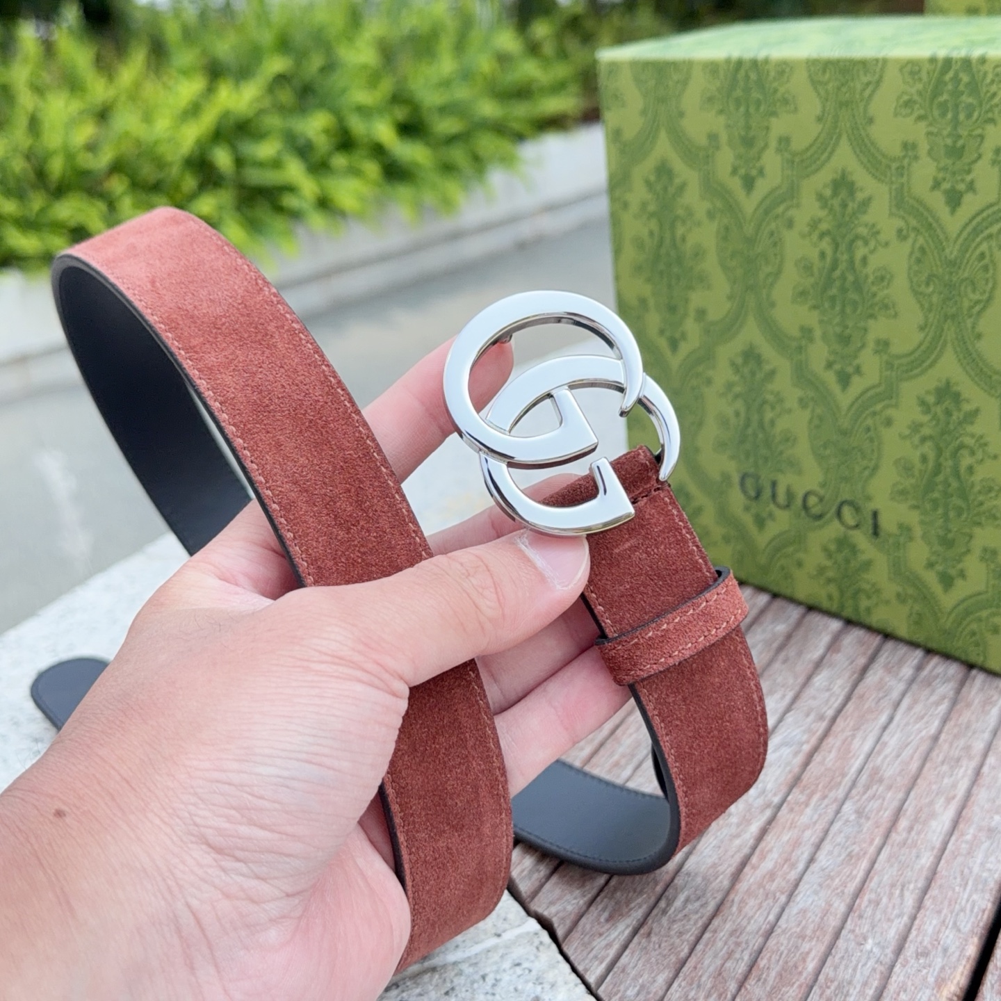 💥💥💥3.0cm 古驰 腰带，绒面，头层牛皮，长度：75.80.85.90.95.100.105欧，铜五