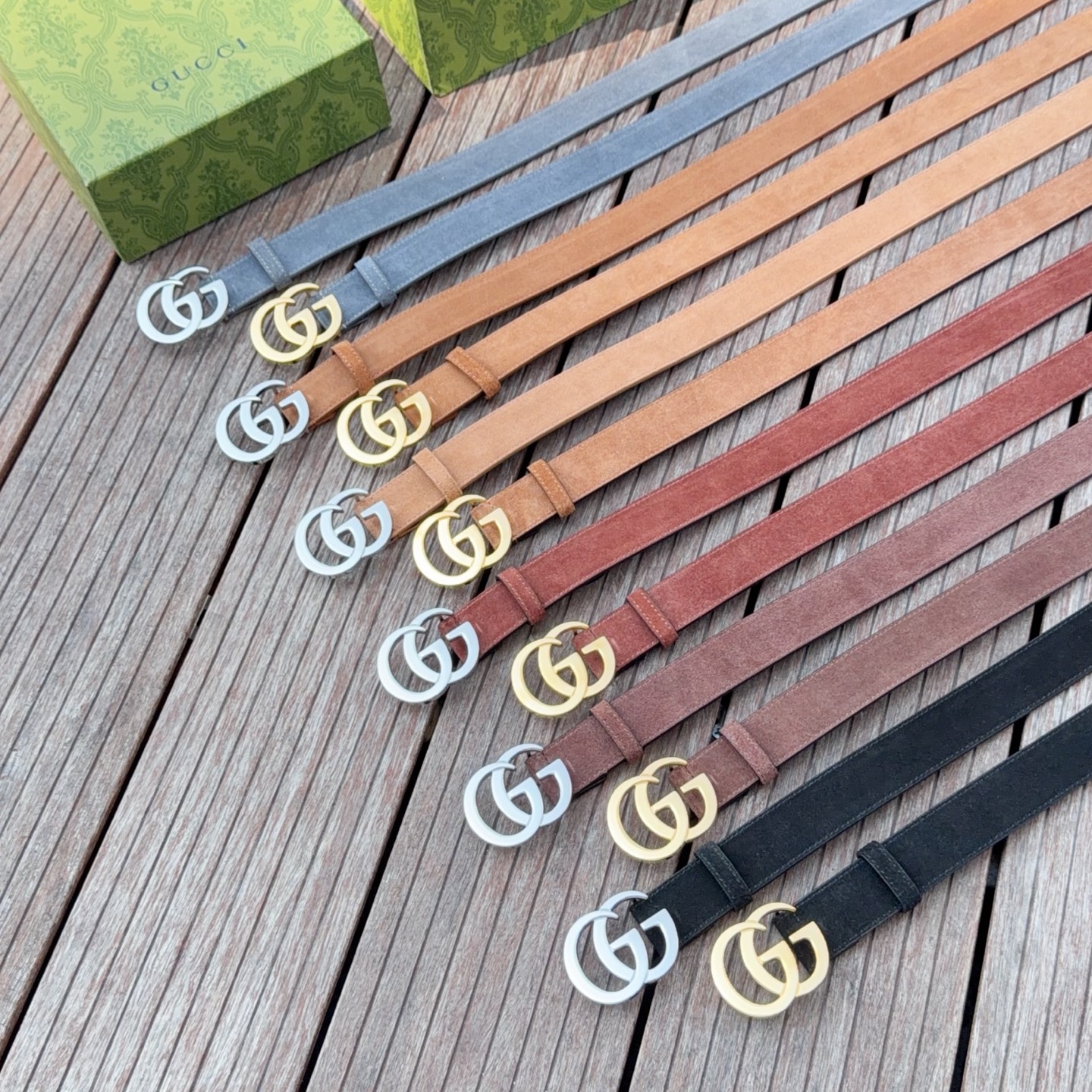 💥💥💥3.0cm 古驰 腰带，绒面，头层牛皮，长度：75.80.85.90.95.100.105欧，铜五