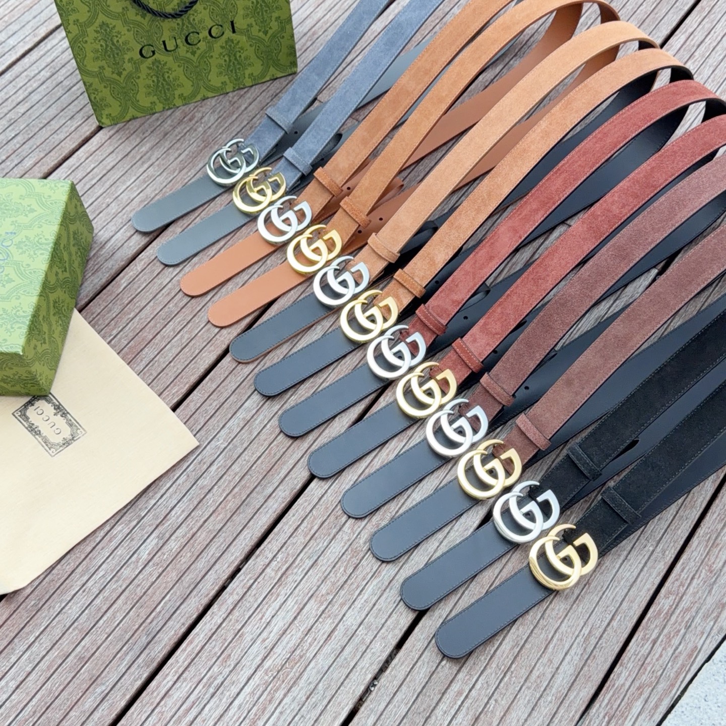 💥💥💥3.0cm 古驰 腰带，绒面，头层牛皮，长度：75.80.85.90.95.100.105欧，铜五