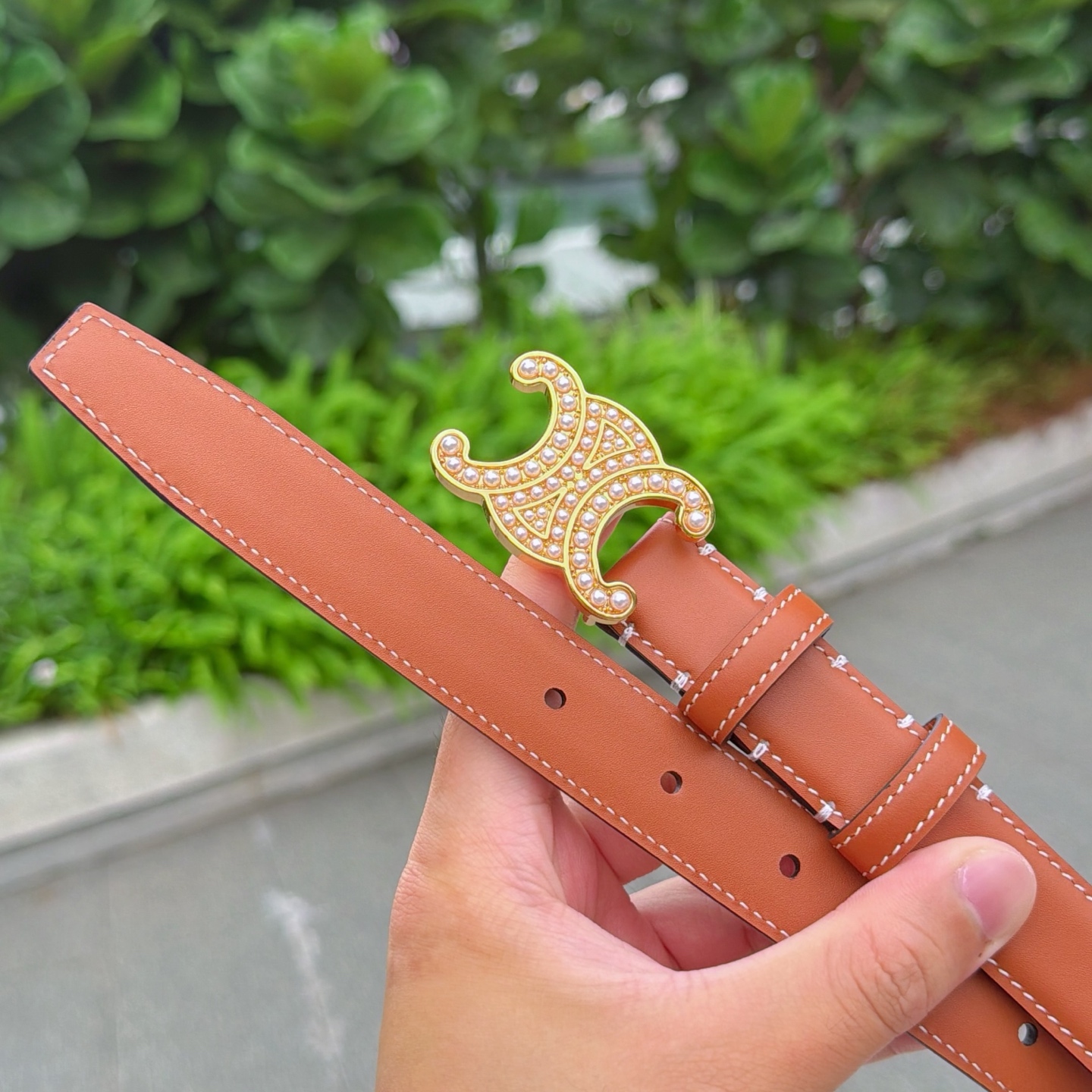 💥💥💥2.5cm赛琳腰带，头层牛皮，长度：75.80.85.90.95.100.105欧，铜五金扣原版开