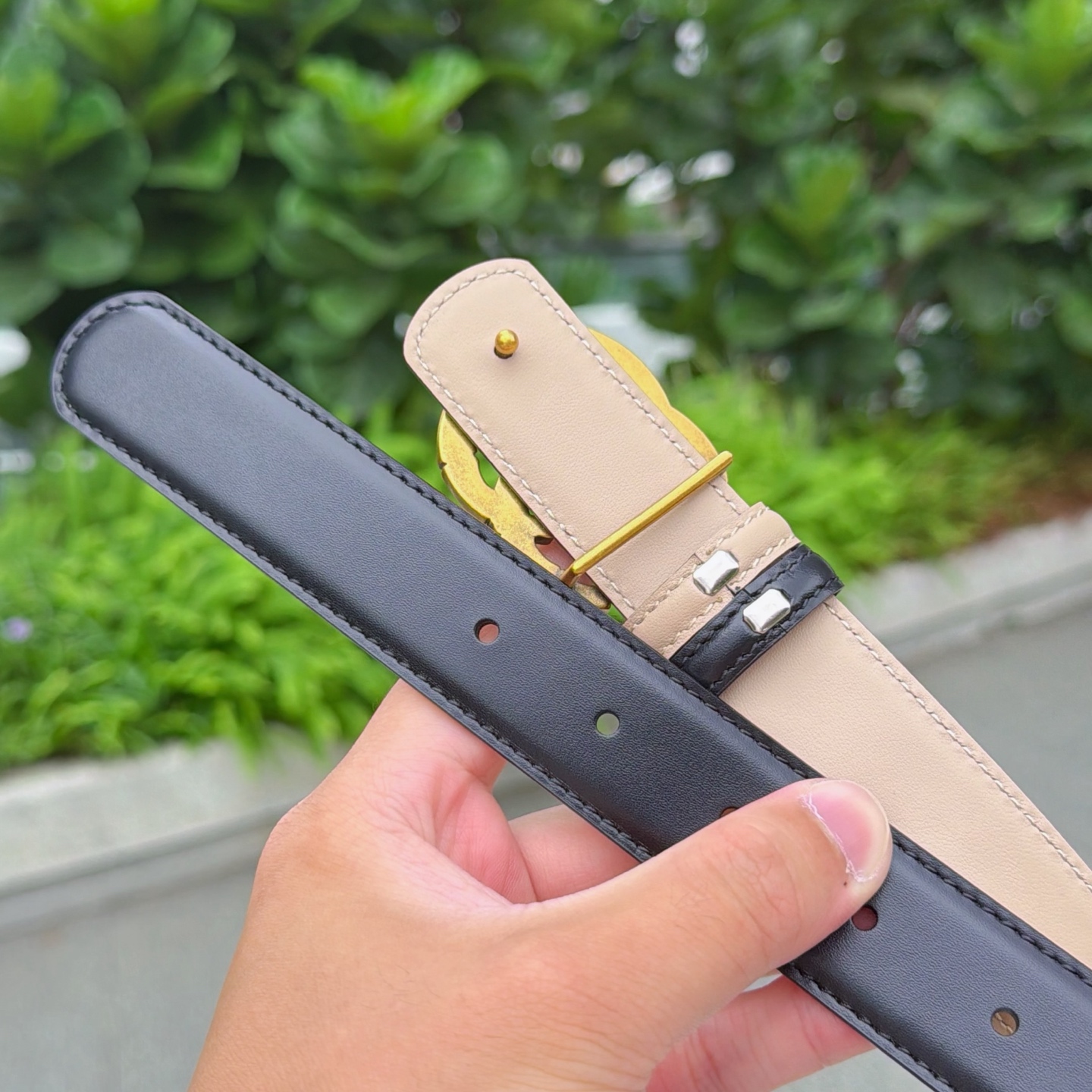 💥💥💥3.0cm 古驰 腰带，双面头层牛皮，长度：75.80.85.90.95.100.105欧，铜五金