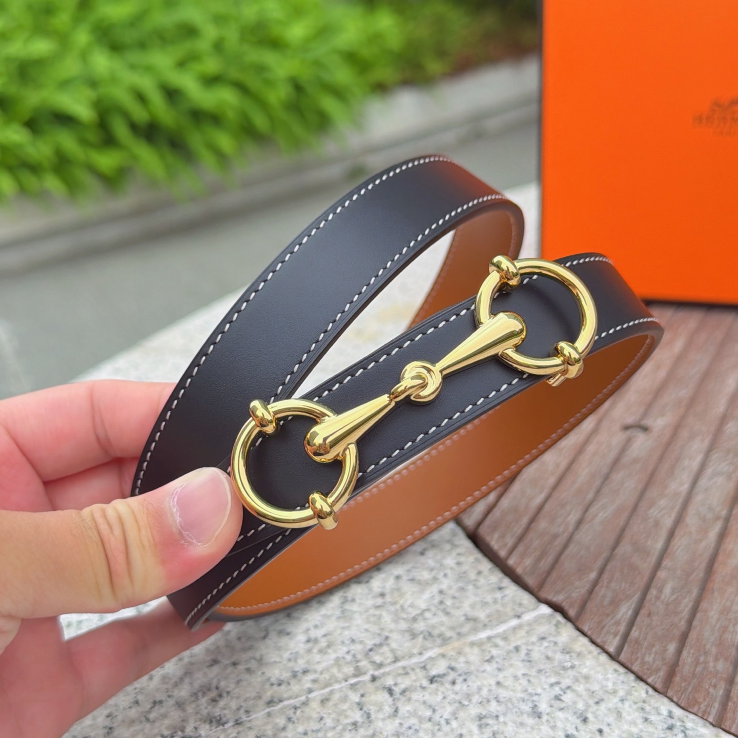 💥💥💥2.5cm爱马仕腰带，双面头层牛皮，长度：75.80.85.90.95.100.105.110欧，