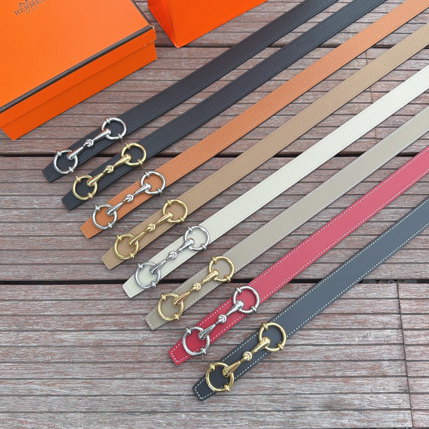 💥💥💥2.5cm爱马仕腰带，双面头层牛皮，长度：75.80.85.90.95.100.105.110欧，