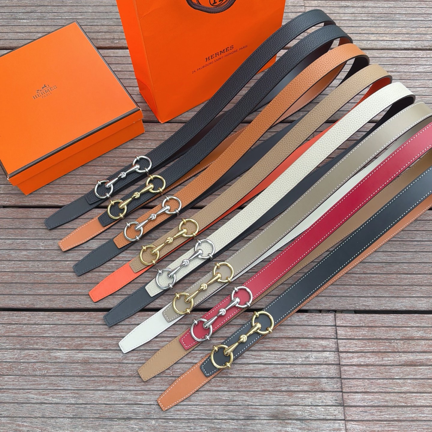 💥💥💥2.5cm爱马仕腰带，双面头层牛皮，长度：75.80.85.90.95.100.105.110欧，