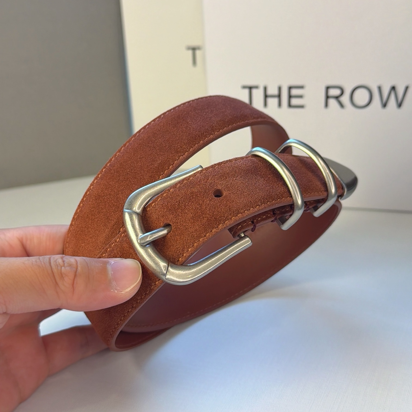 💥💥💥3.0cm THE  ROW腰带，绒面，头层牛皮，长度：75.80.85.90.95.100.欧，