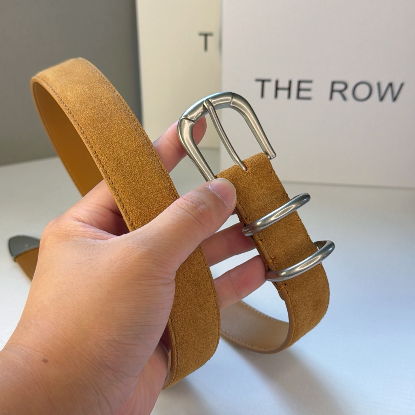 💥💥💥3.0cm THE  ROW腰带，绒面，头层牛皮，长度：75.80.85.90.95.100.欧，