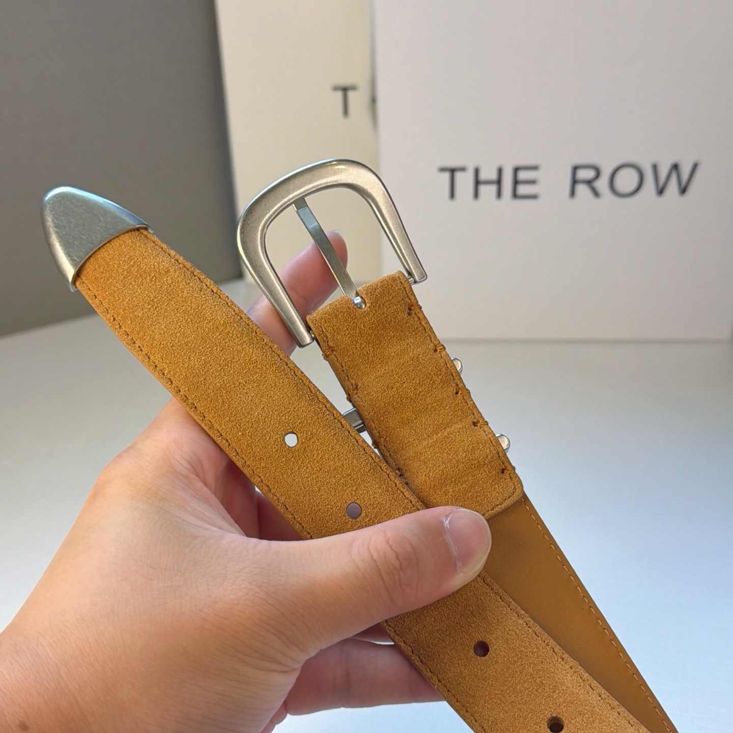 💥💥💥3.0cm THE  ROW腰带，绒面，头层牛皮，长度：75.80.85.90.95.100.欧，