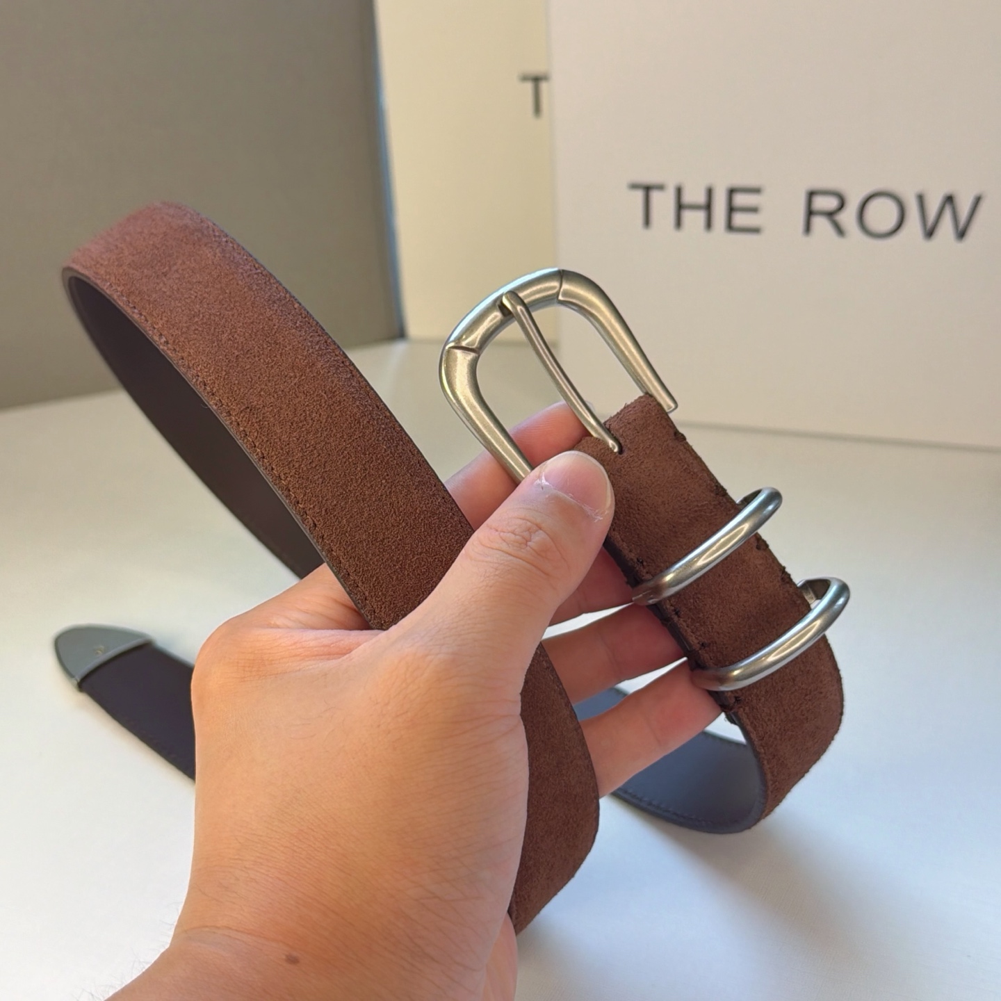 💥💥💥3.0cm THE  ROW腰带，绒面，头层牛皮，长度：75.80.85.90.95.100.欧，