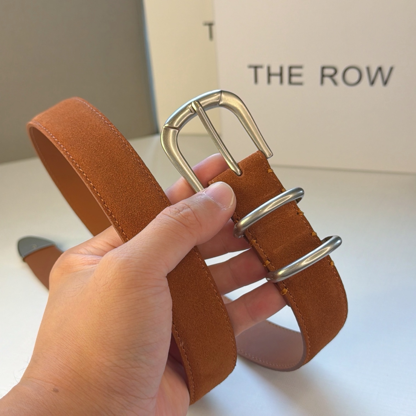 💥💥💥3.0cm THE  ROW腰带，绒面，头层牛皮，长度：75.80.85.90.95.100.欧，