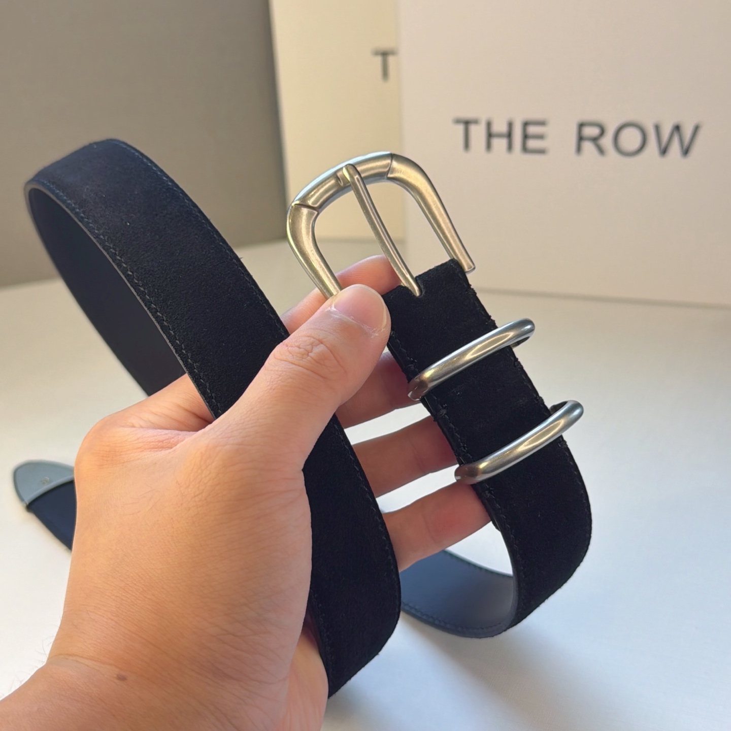 💥💥💥3.0cm THE  ROW腰带，绒面，头层牛皮，长度：75.80.85.90.95.100.欧，