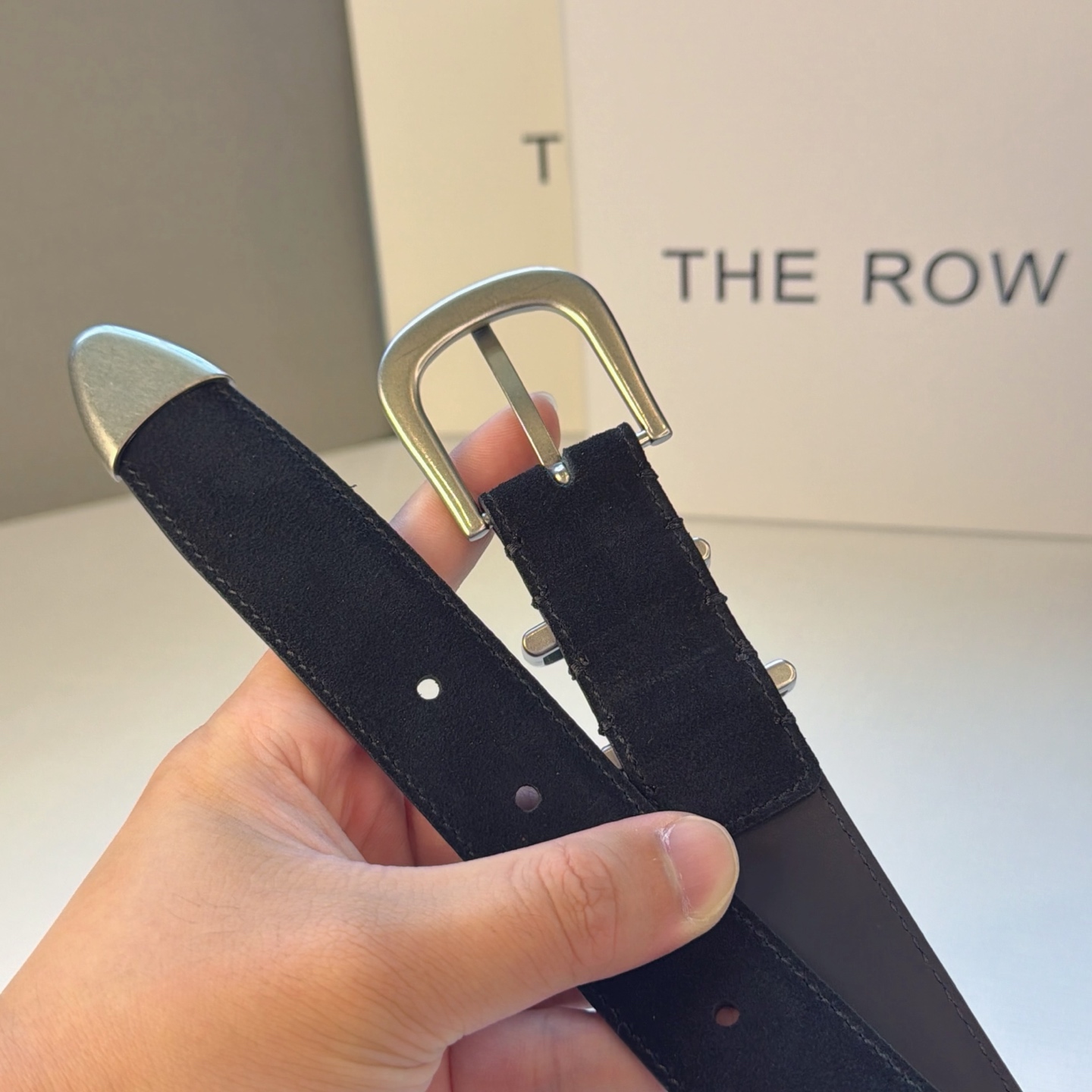 💥💥💥3.0cm THE  ROW腰带，绒面，头层牛皮，长度：75.80.85.90.95.100.欧，
