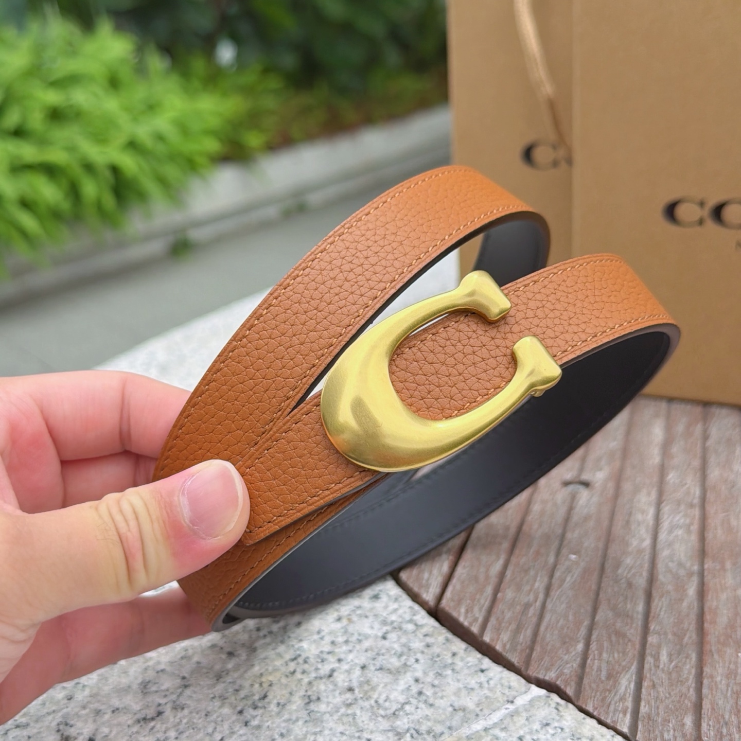2.5cm蔻驰COACH腰带 双面头层牛皮 铜五金扣-Chinese UA Cheap High Quatity Brand Clothes Bags handbags Sneakers wholesale wholesaler seller from China Factory suppliers Fashion Clothing Shoes best Quality Beautiful Price 2.5cm蔻驰COACH腰带 双面头层牛皮 铜五金扣