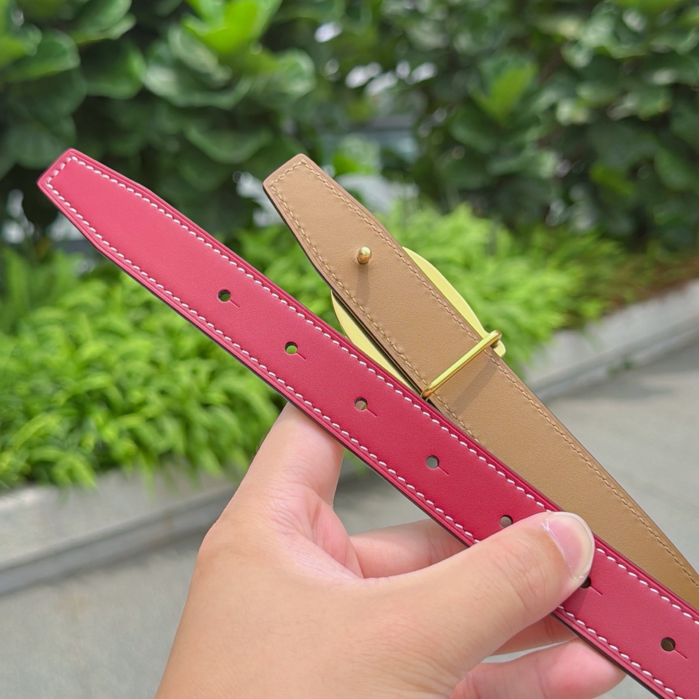 2.5cm蔻驰COACH腰带 双面头层牛皮