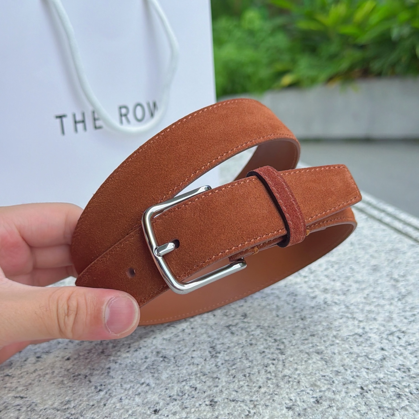 💥💥💥3.0cm THE  ROW腰带，绒面，头层牛皮，长度：75.80.85.90.95.100.欧，